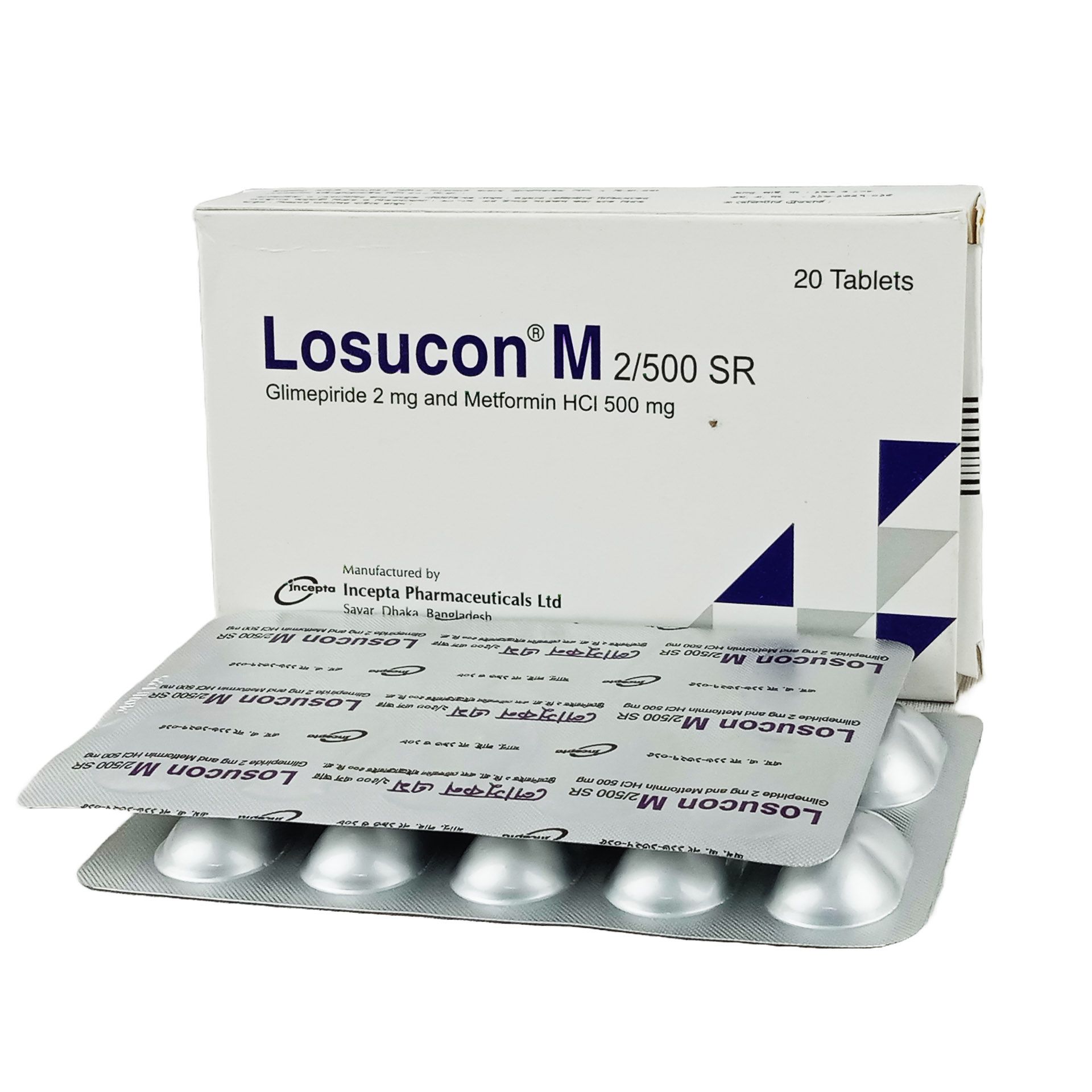 Losucon M 2mg+500mg Tablet