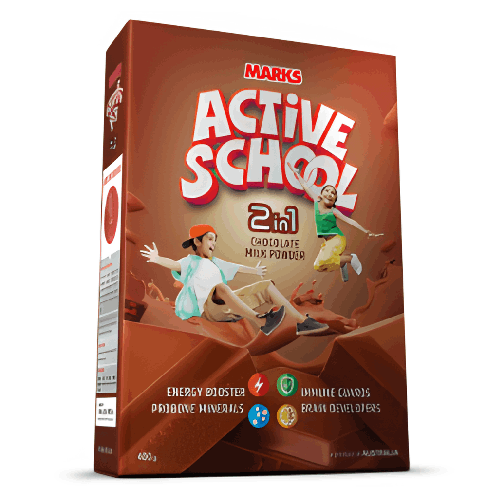 Marks Active School 2 In 1 Milk Powder 400gm Pack  