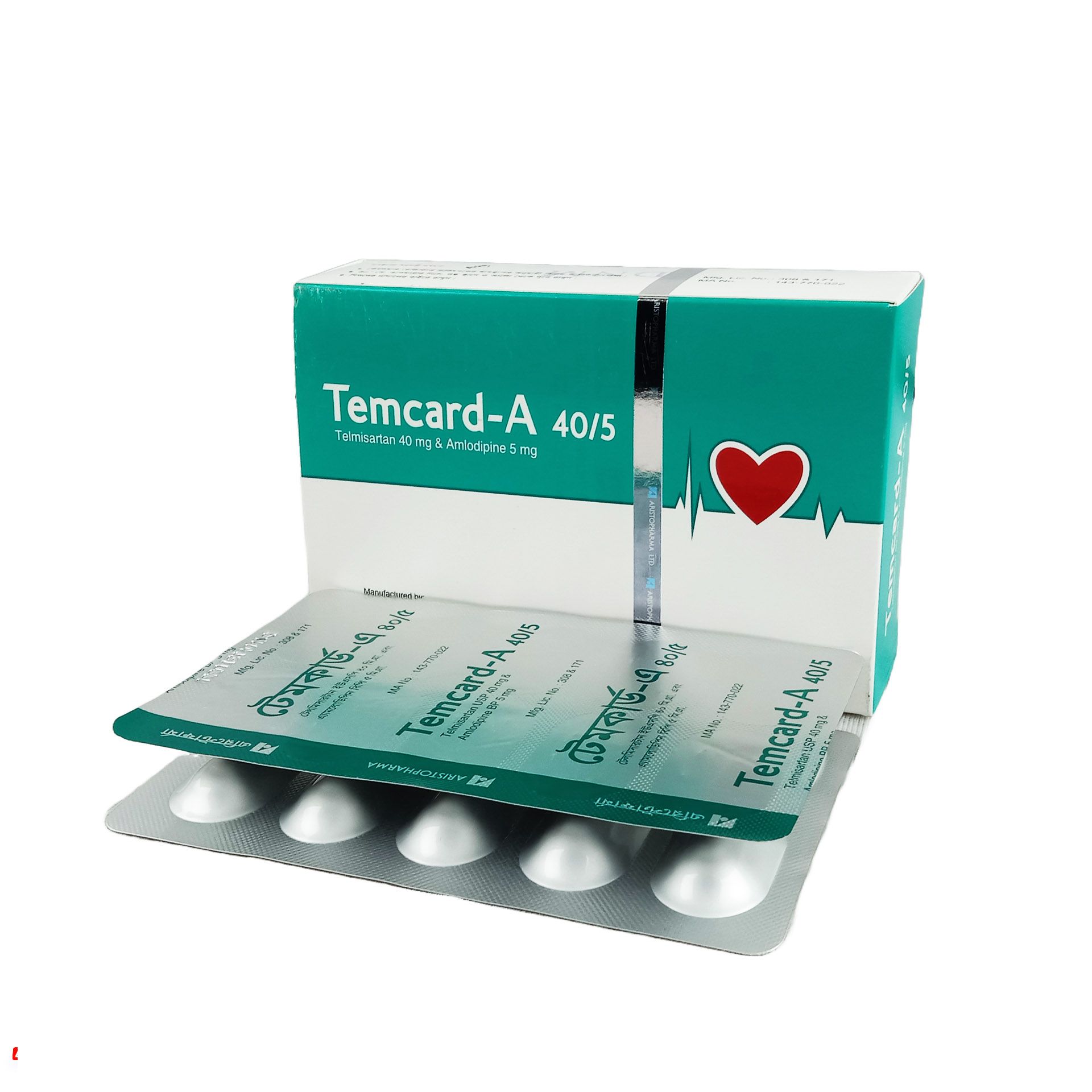 Temcard-A 5/40 5mg+40mg Tablet