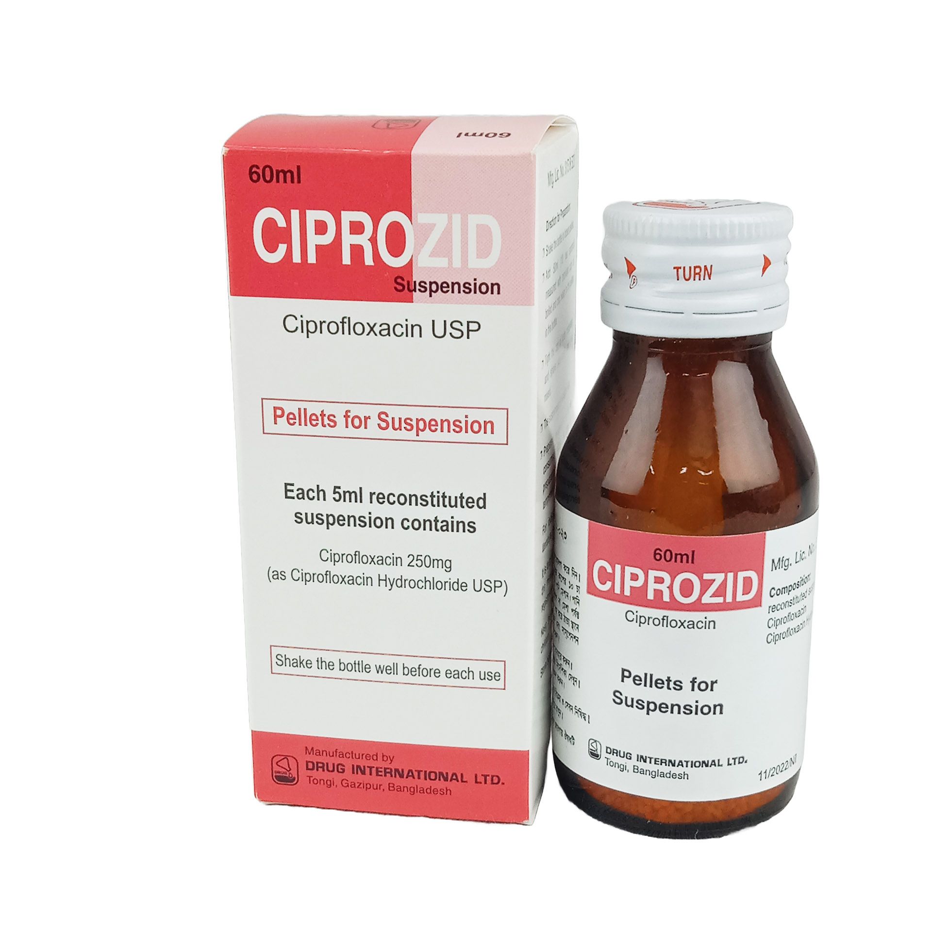 Ciprozid 250mg/5ml Powder for Suspension