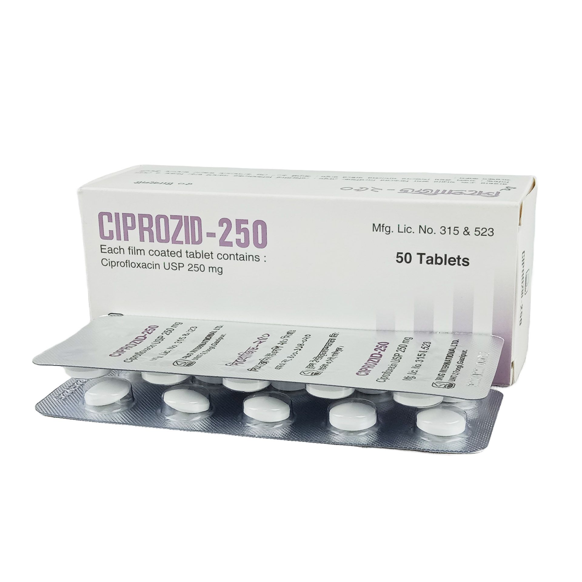 Ciprozid 250mg Tablet