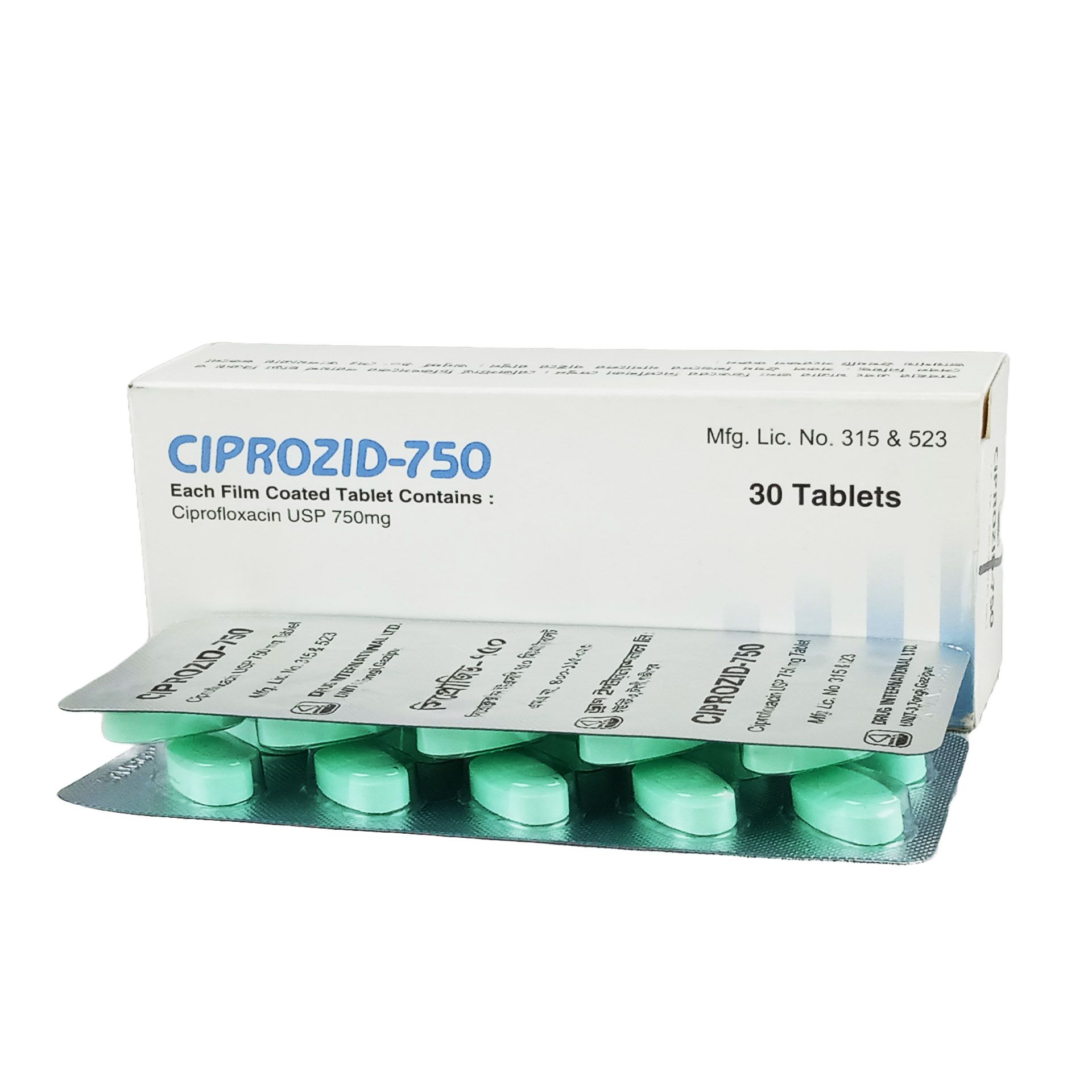 Ciprozid 750mg Tablet