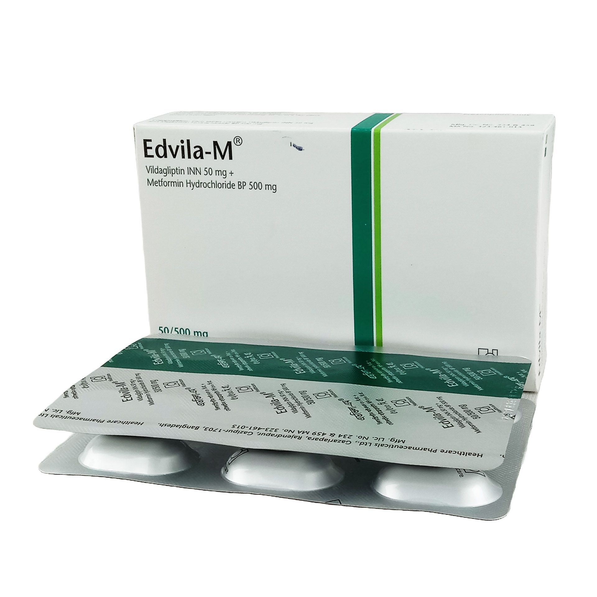 Edvila-M 500mg+50mg Tablet