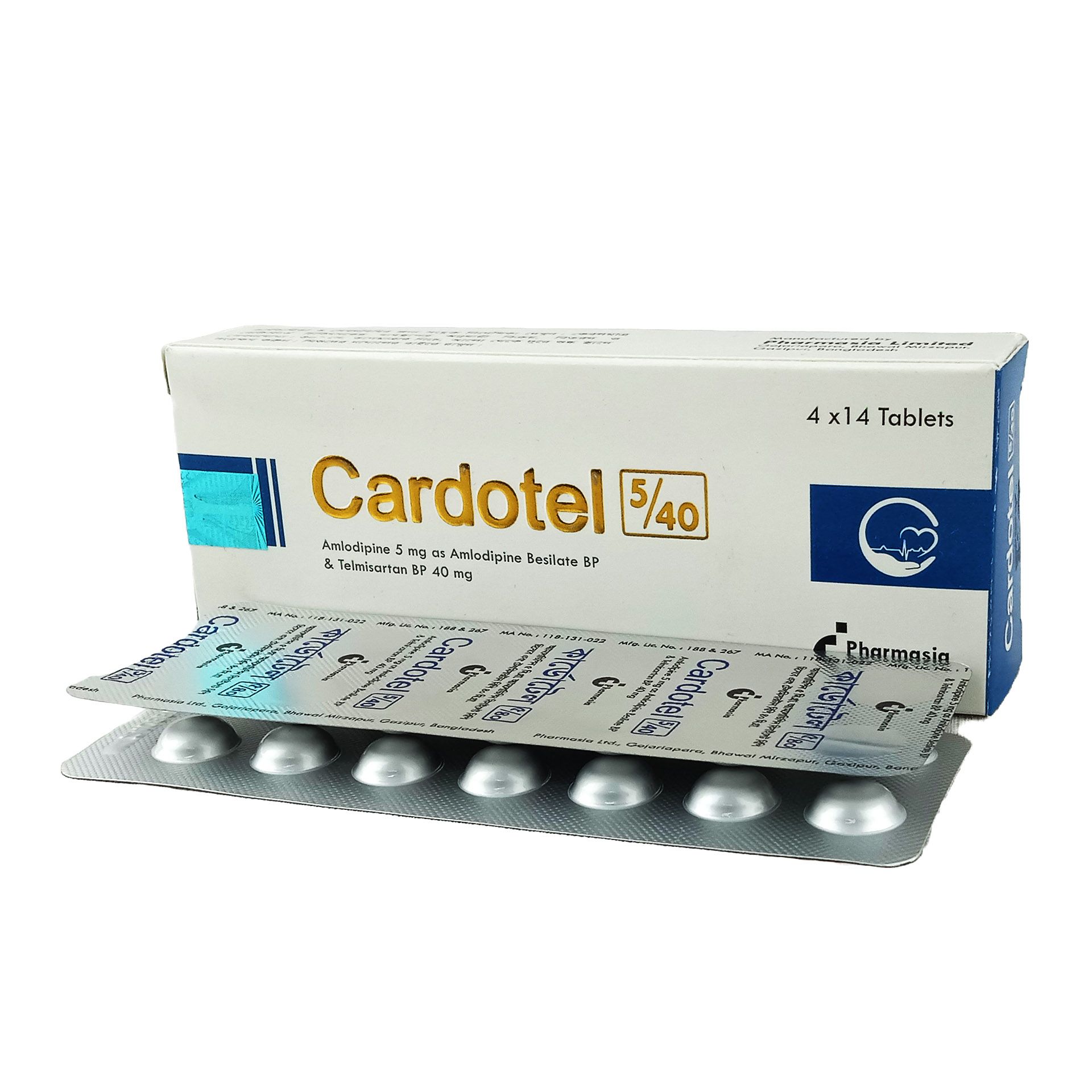 Cardotel 5/40 5mg+40mg Tablet