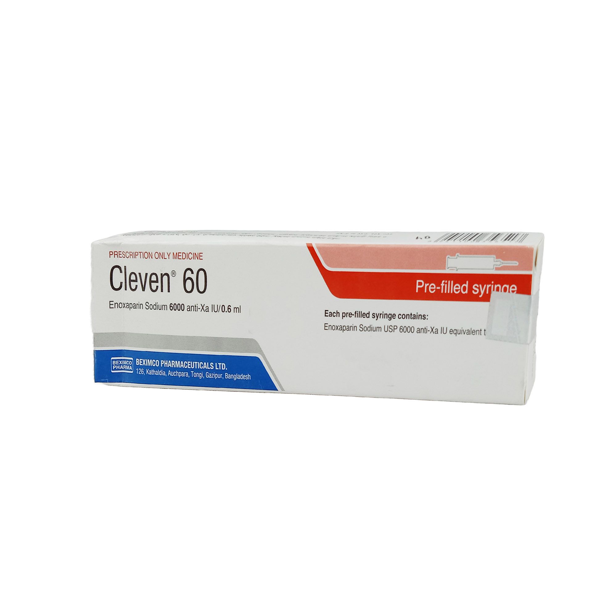 Cleven 60mg/0.6ml Injection