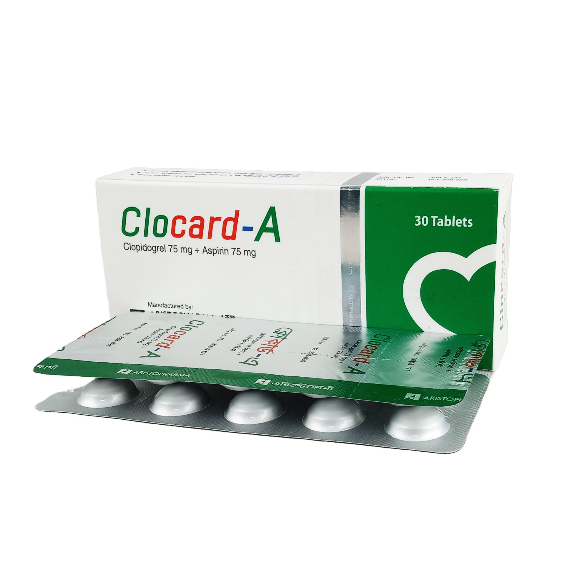 Clocard A 75mg+75mg Tablet