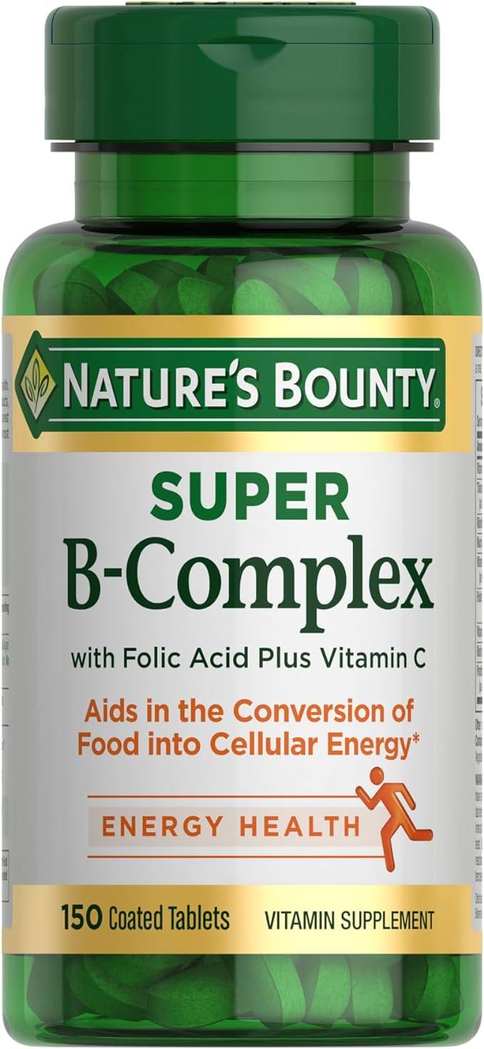 Nature's Bounty Super B-Complex With Folic Acid Plus Vitamin C 150 Tablets  