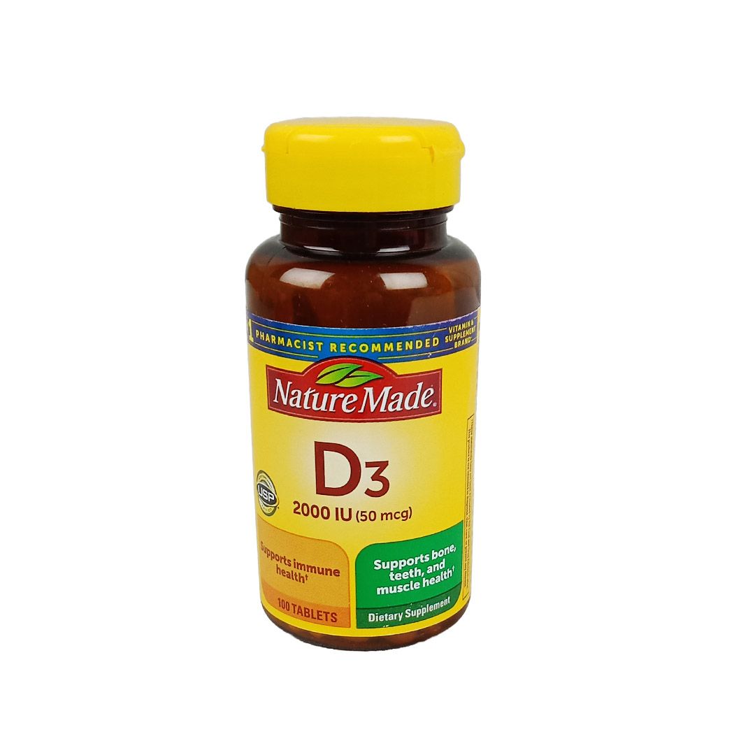 Nature Made D3 Supports Immune Health 2000IU 100 Tablets  