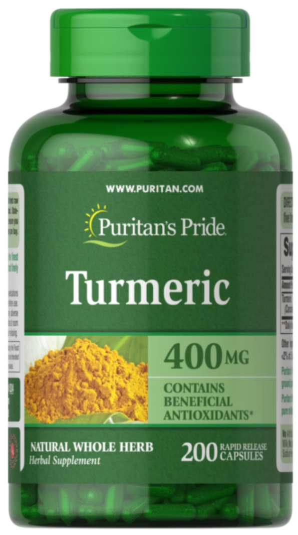 Puritan's Pride Turmeric Naturally Contains Curcumin  