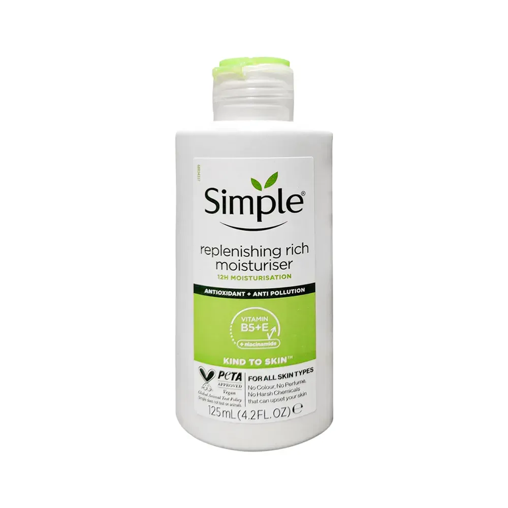Simple Kind to Skin Replenishing Rich Moisturiser with Vitamin B5+E & Niacinamide  