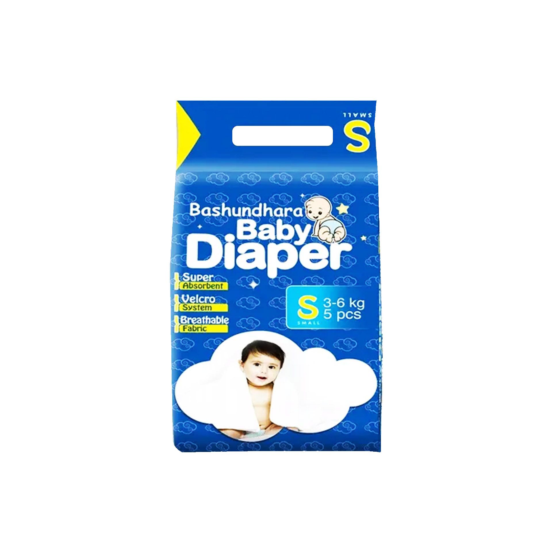 Bashundhara Baby Diaper S 5'sPack  