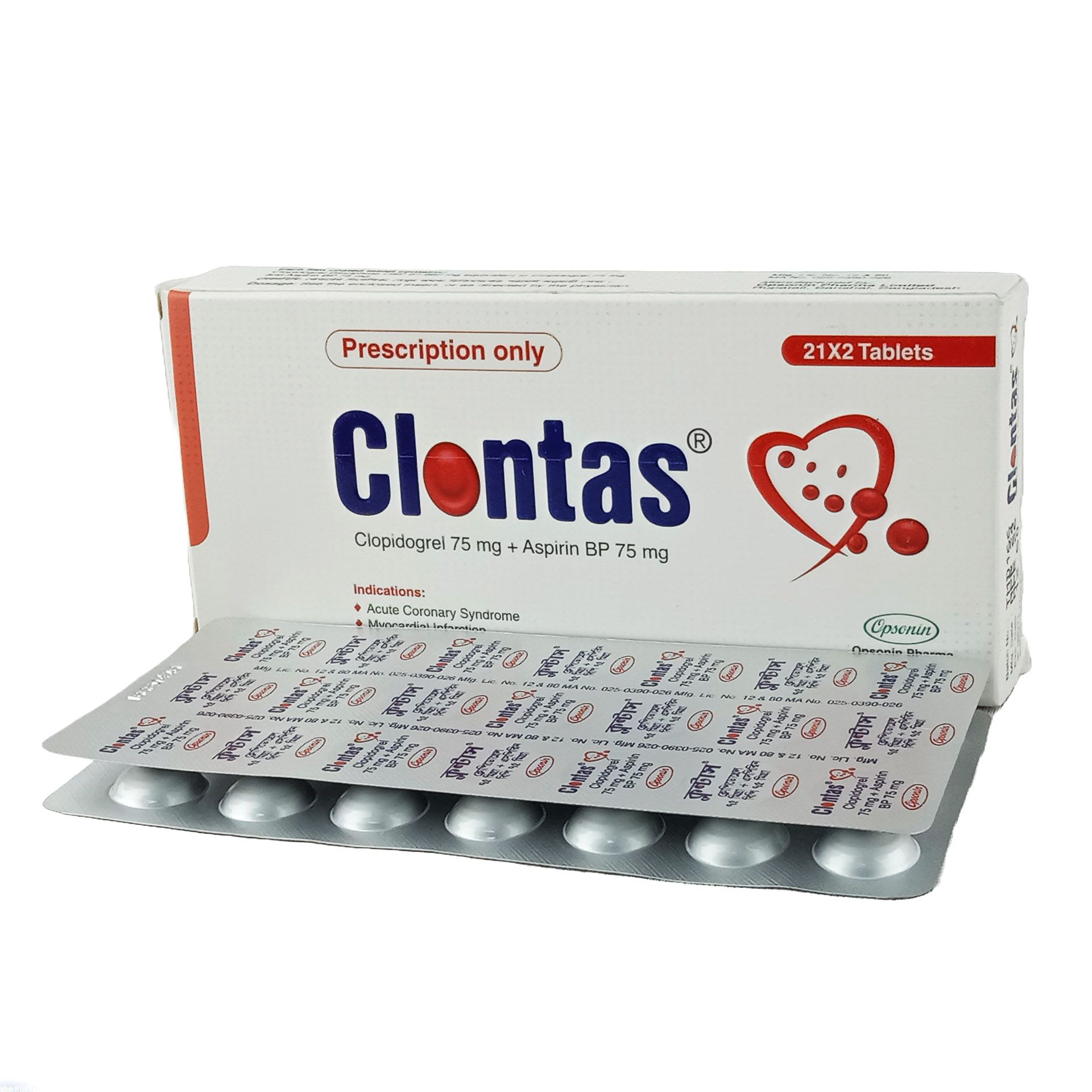 Clontas 75mg+75mg Tablet