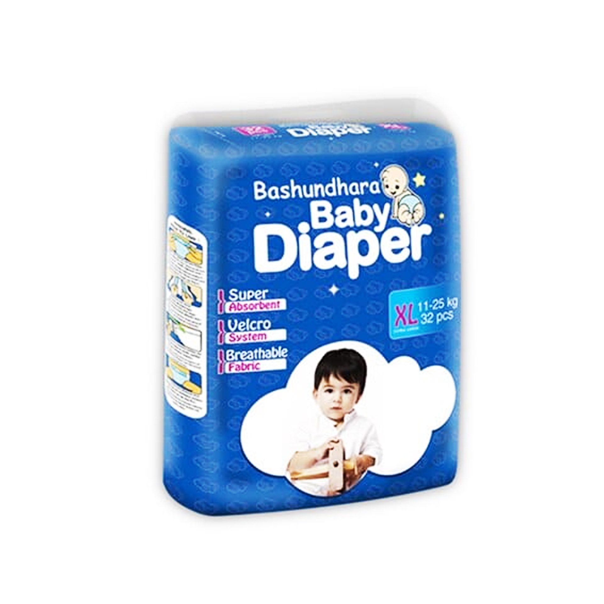 Bashundhara Baby Diaper-Standard Series XL 32's Pack  