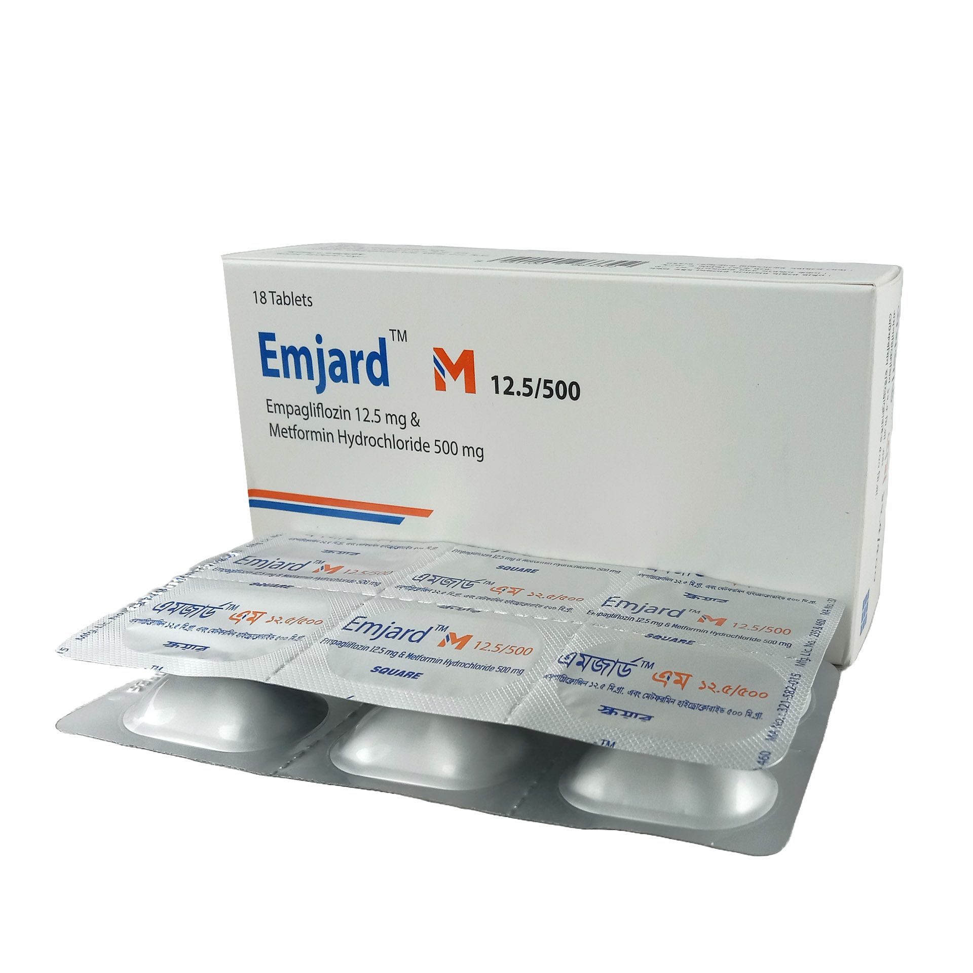 Emjard M 12.5/ 500 12.5mg+500mg Tablet