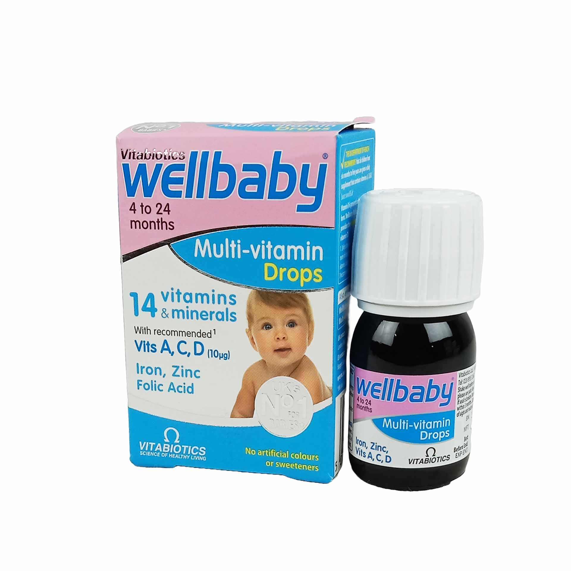 Vitabiotics Wellbaby 4 To 24 Months Multi-Vitamin Drops - Arogga Online ...