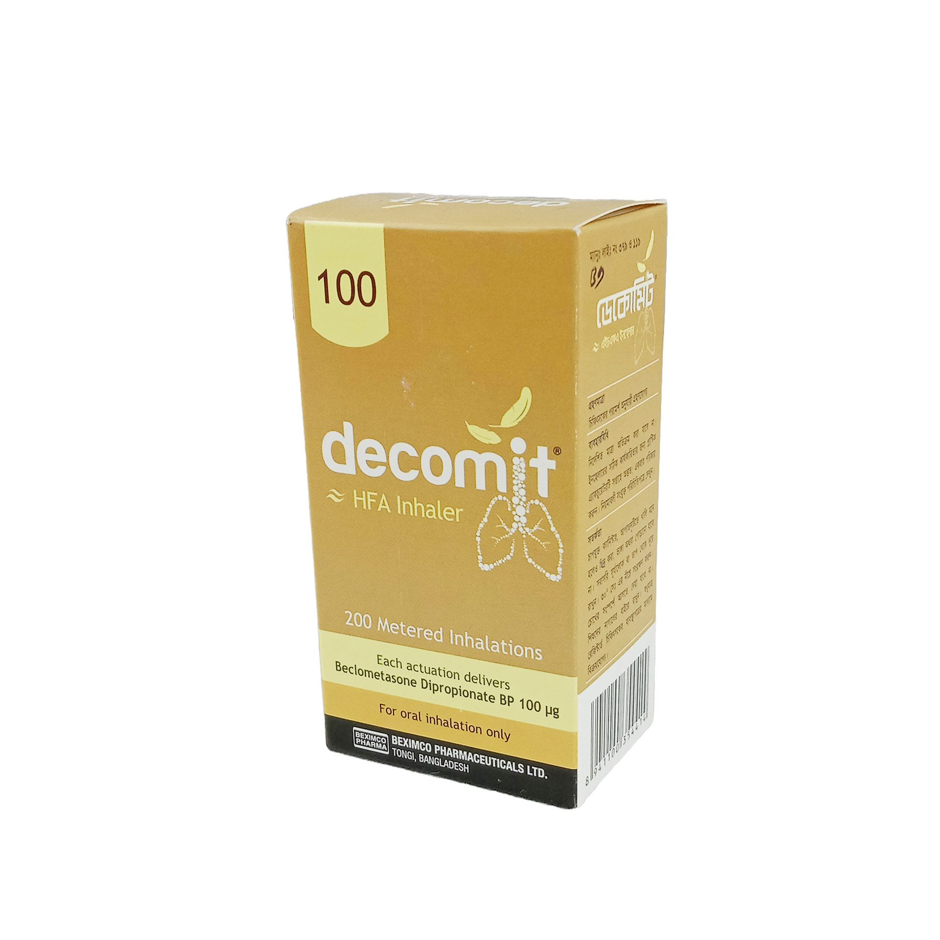 Decomit-100 HFA 100mcg/puff Inhaler