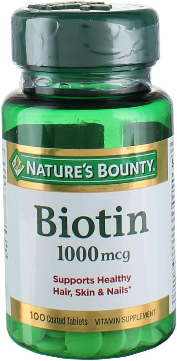 Nature's Bounty Biotin 1000mcg 100 Capsules Supports Healthy Hair Skin Nails  