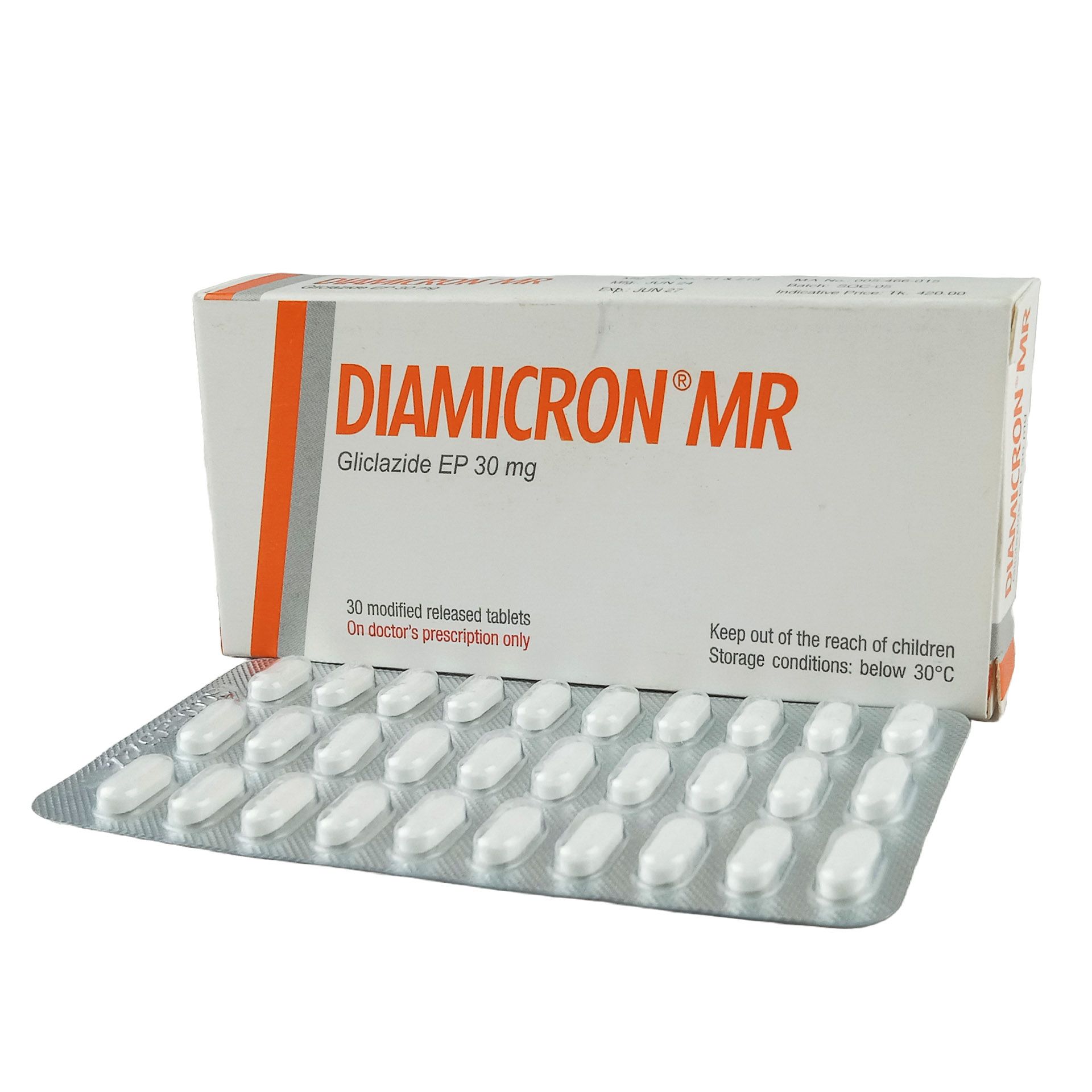 Diamicron MR 30mg tablet