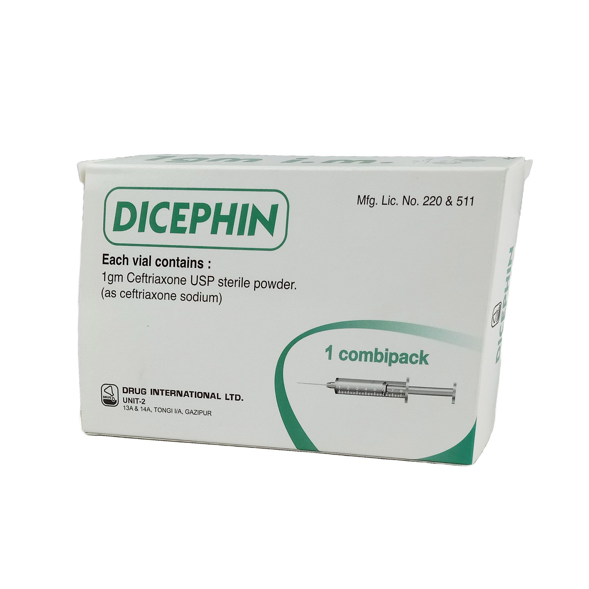 Dicephin IM 1gm/vial Injection