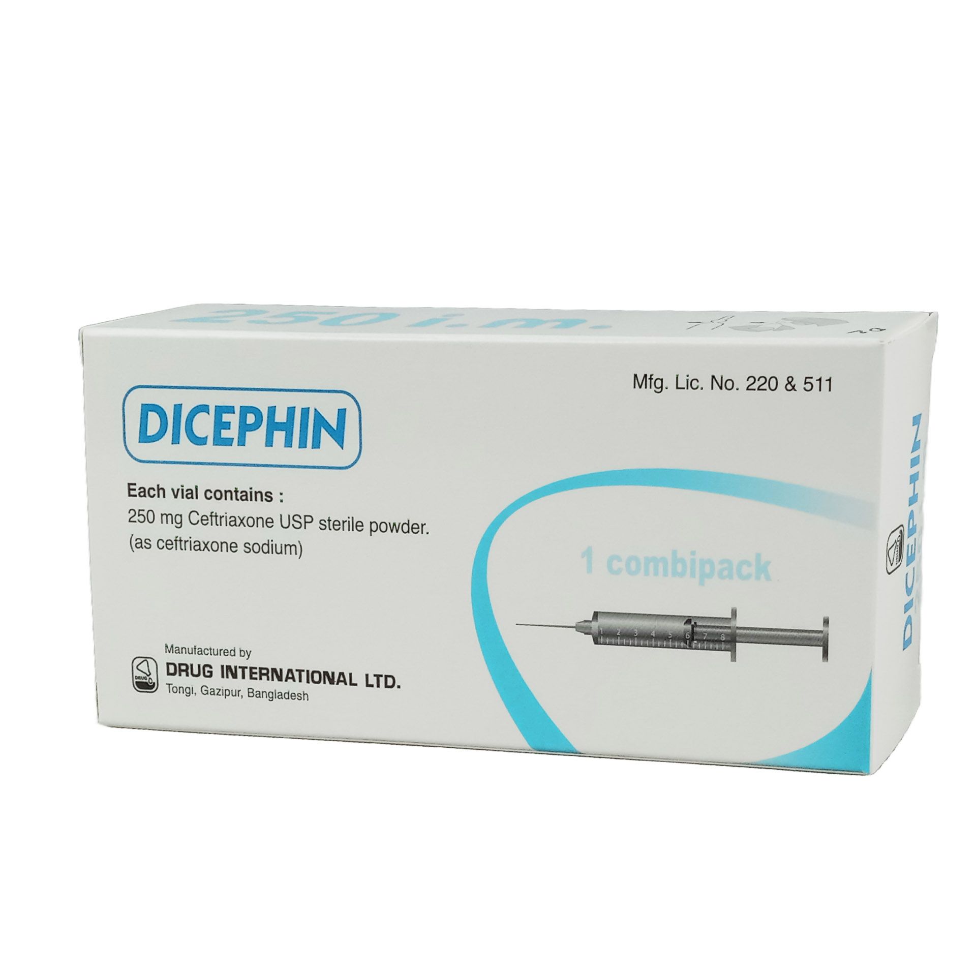 Dicephin IM 250mg Injection