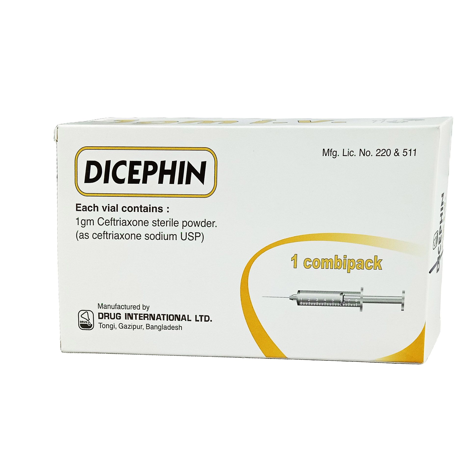 Dicephin IV 1gm/vial Injection