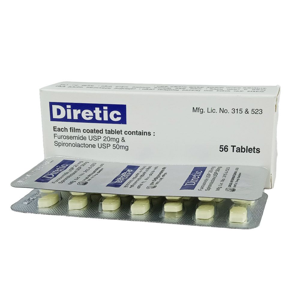 Diretic 20/50 20mg+50mg Tablet