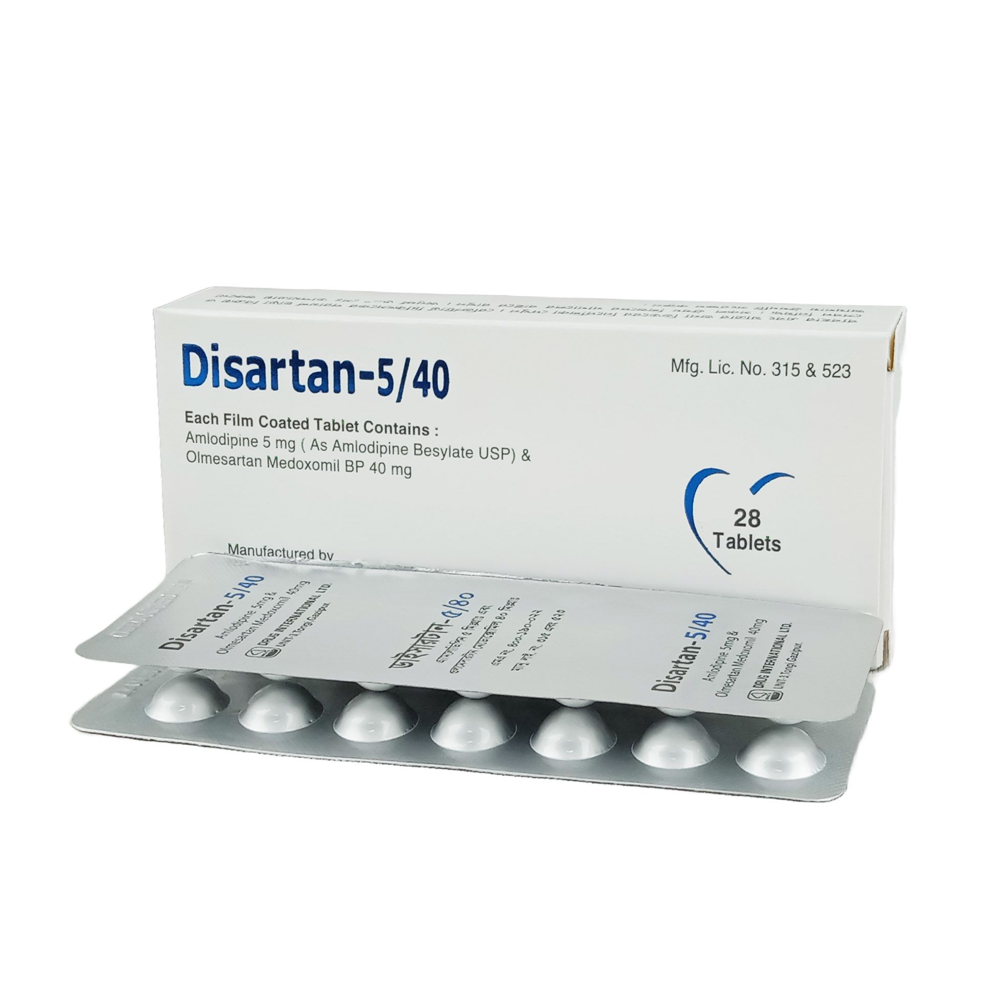 Disartan 5/40 5mg+40mg Tablet
