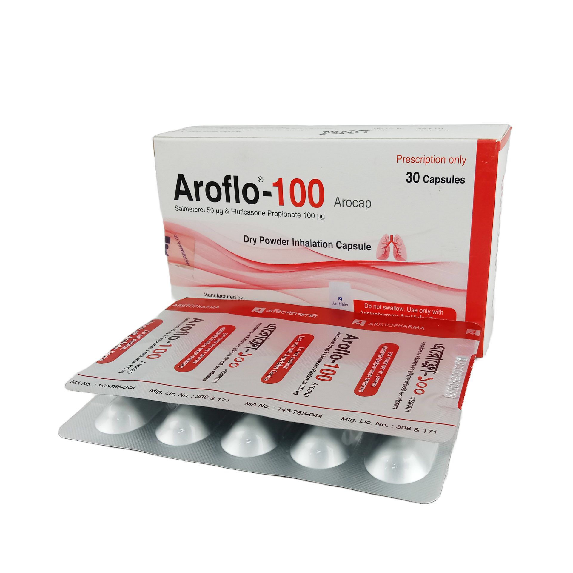 Aroflo 100 50mcg+100mcg Capsule
