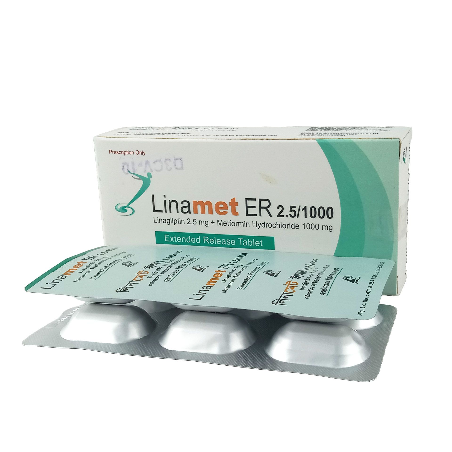 Linamet ER 2.5/1000 2.5mg+1000mg Tablet