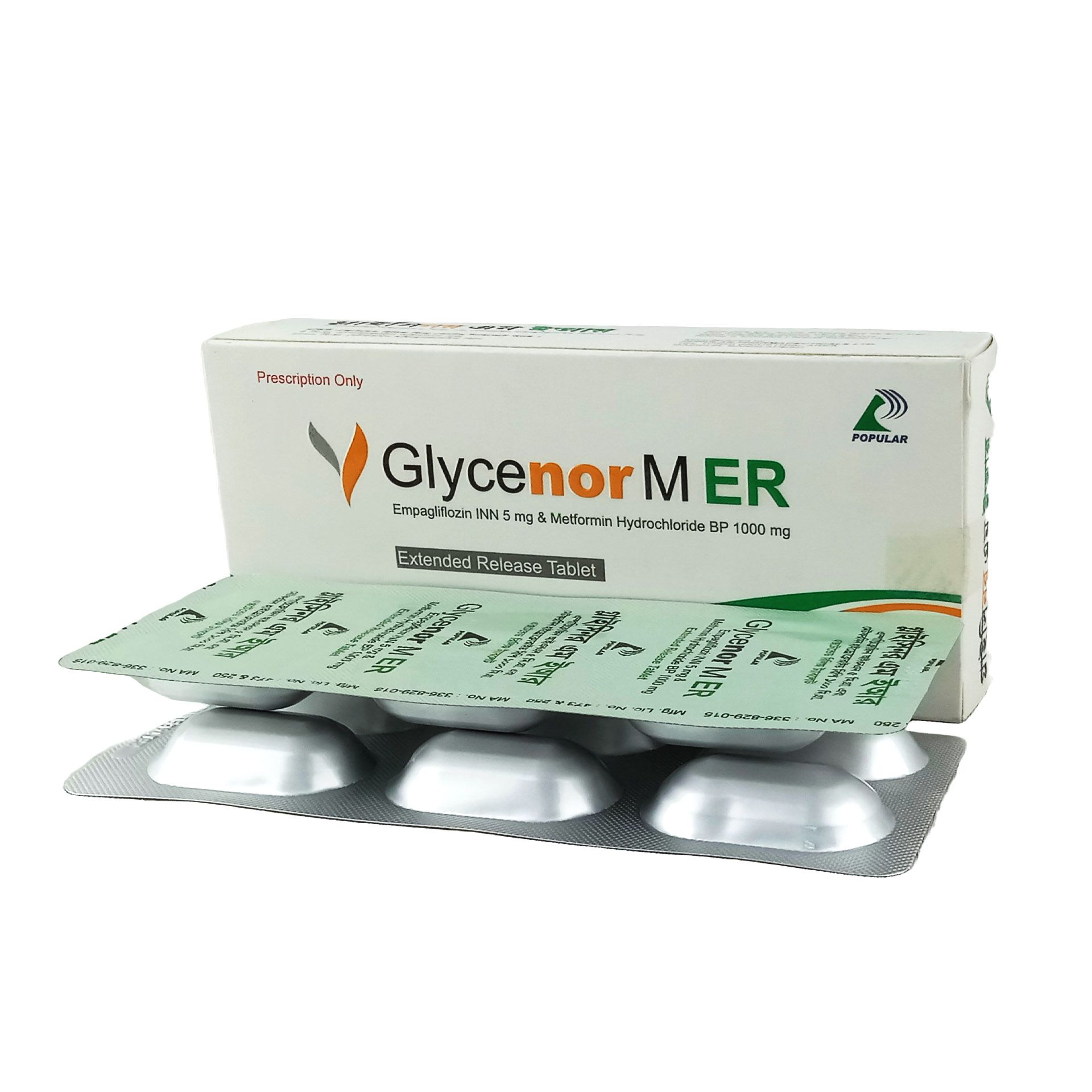 Glycenor M ER 5mg+1000mg Tablet