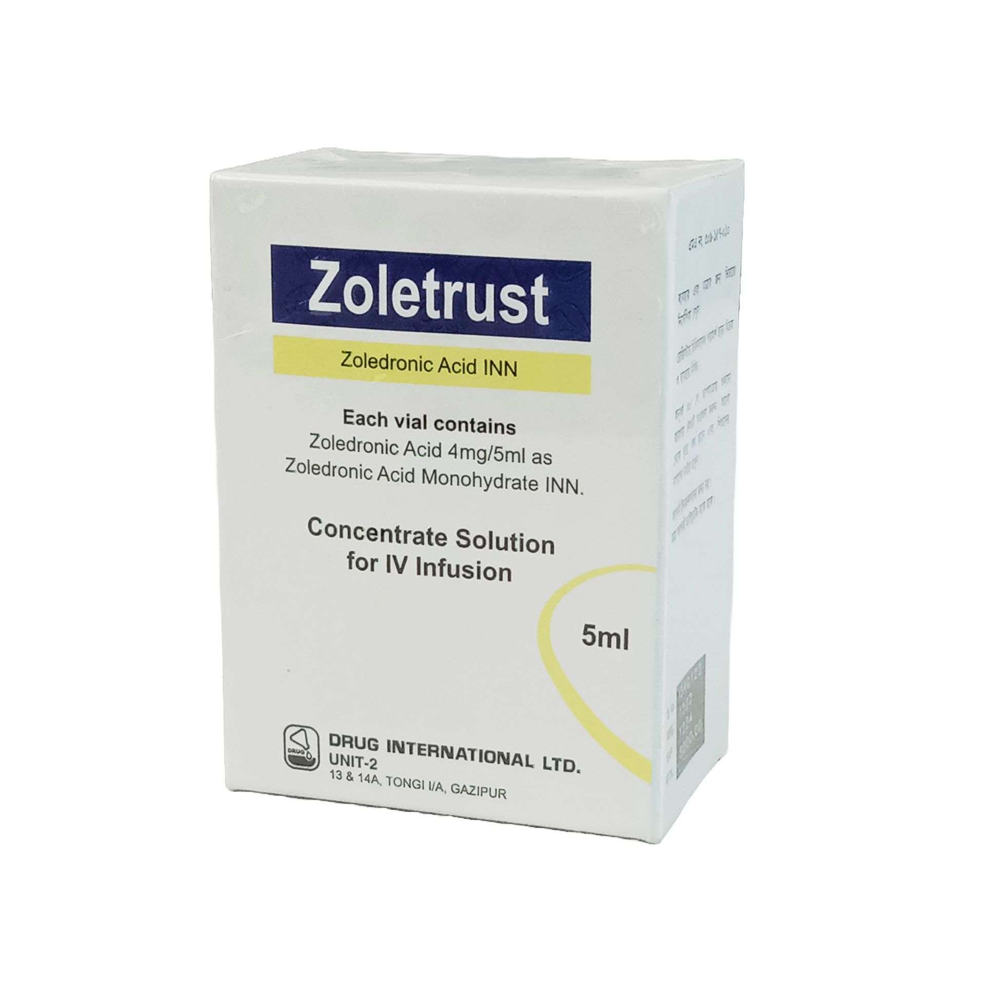 Zoletrust 4mg/5ml Injection