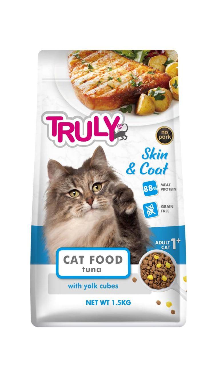 Truly Skin Coat Care Adult Dry Cat Food Tuna Flavour 1.5kg