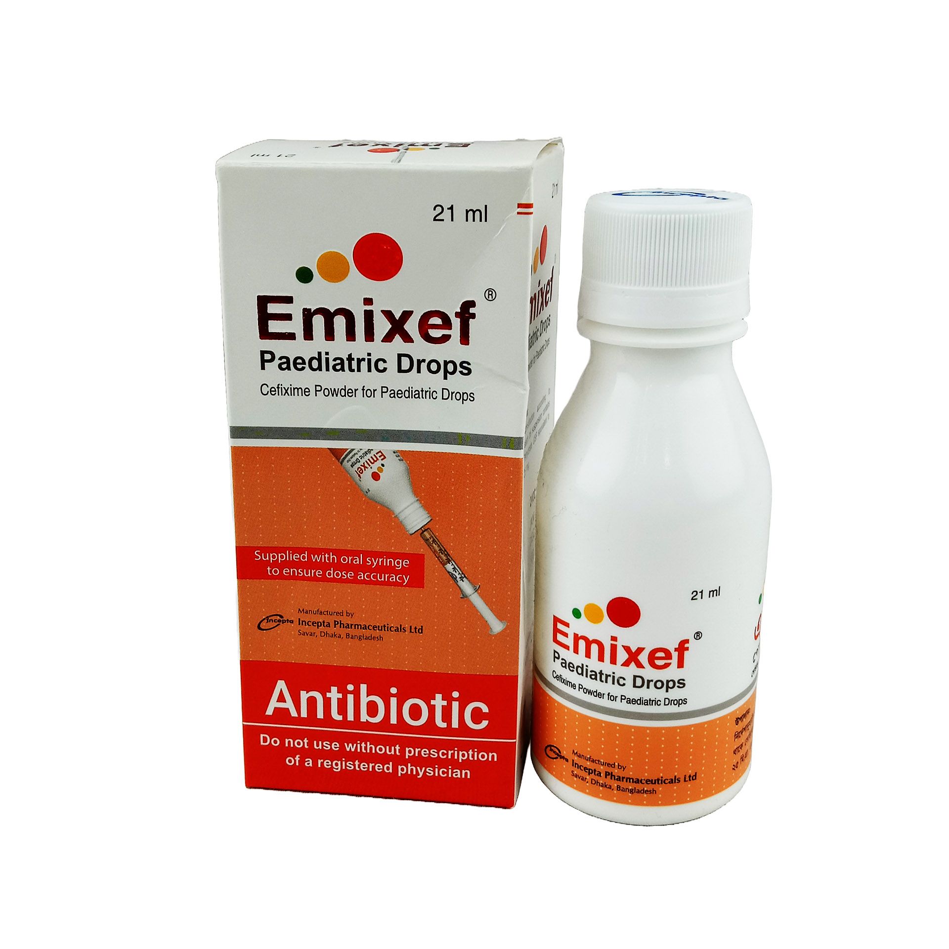 Emixef Paediatric Drops 21ml 25mg/ml Pediatric Drops
