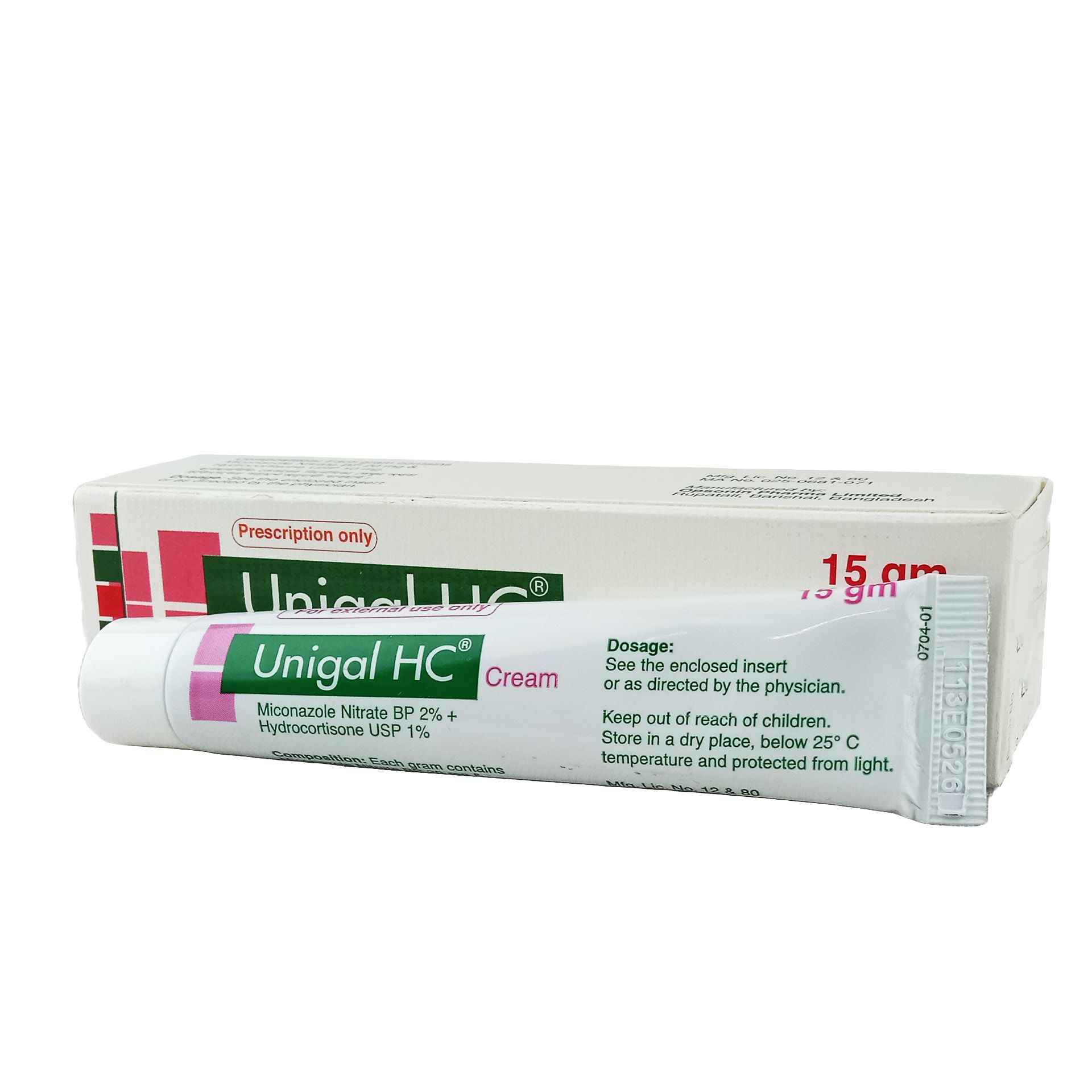 Unigal HC 15gm 1%+2% cream