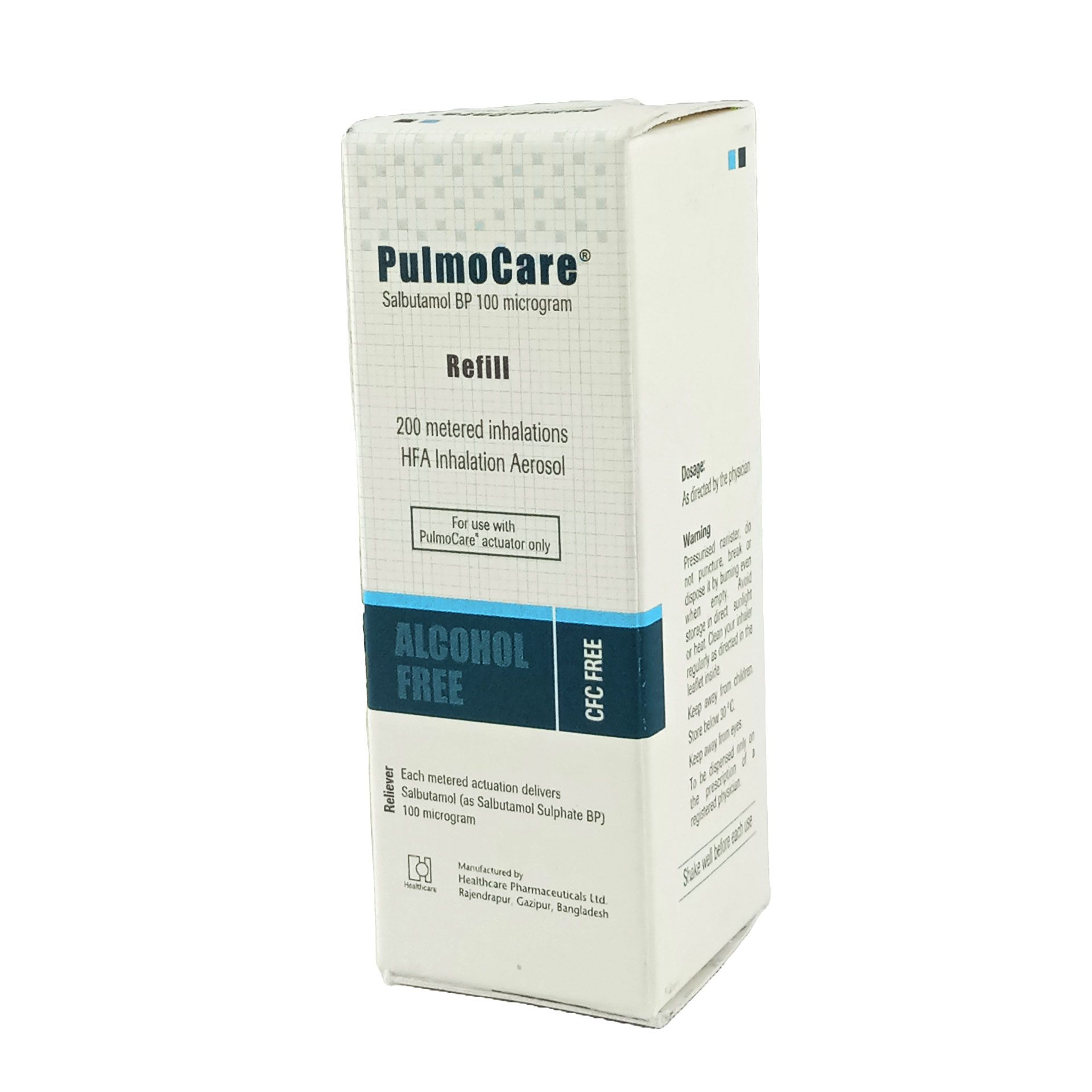 PulmoCare MDI Refill 100mcg/puff inhaler