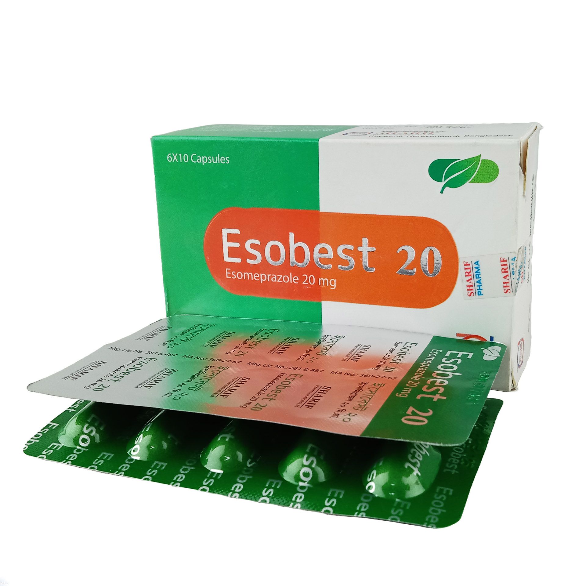 Esobest 20mg Capsule