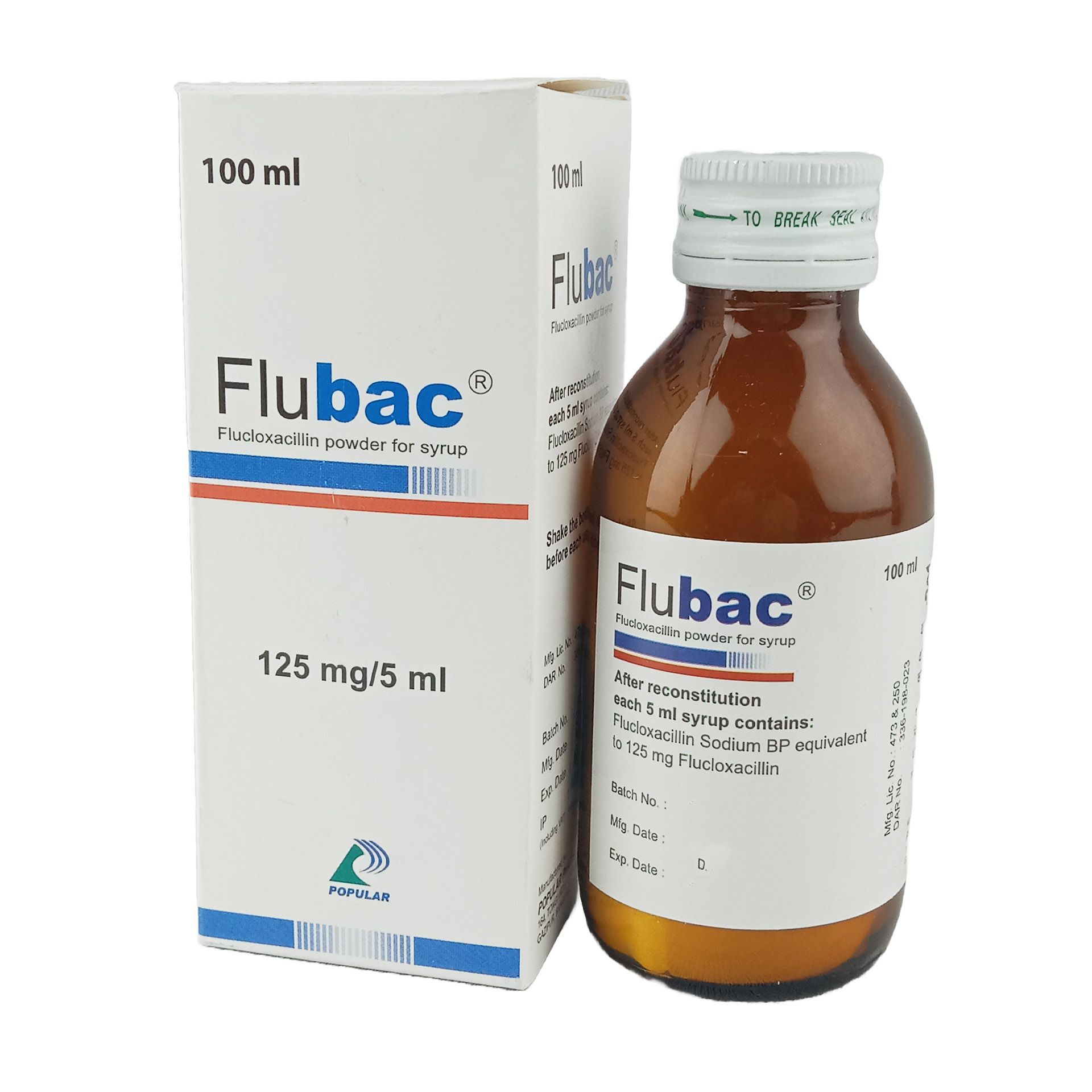 Flubac 125mg/5ml Powder for Suspension