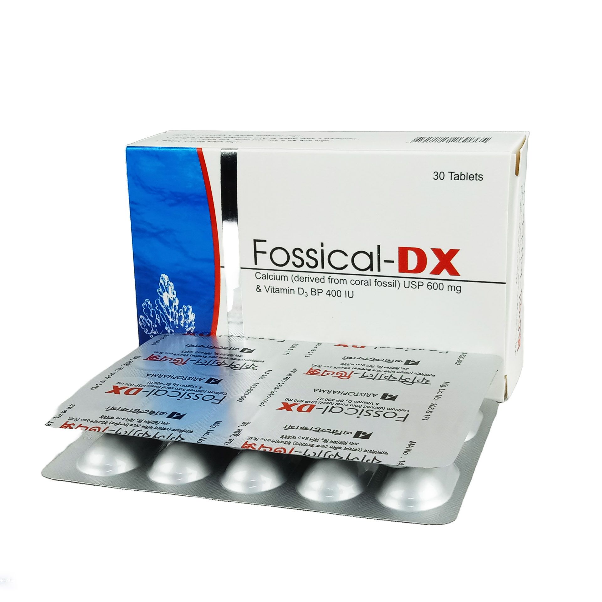 Fossical DX 600mg+400IU Tablet