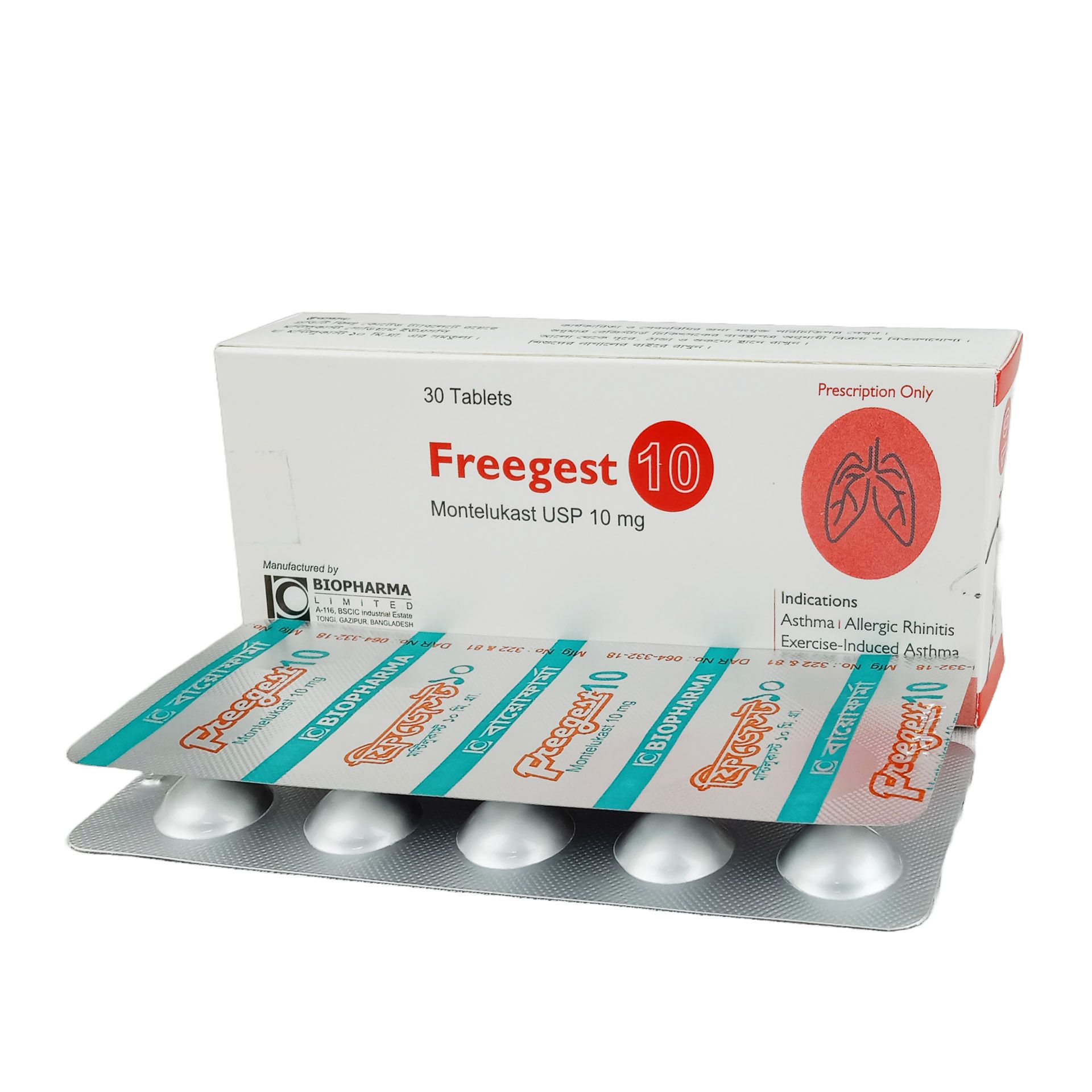 Freegest 10mg Tablet