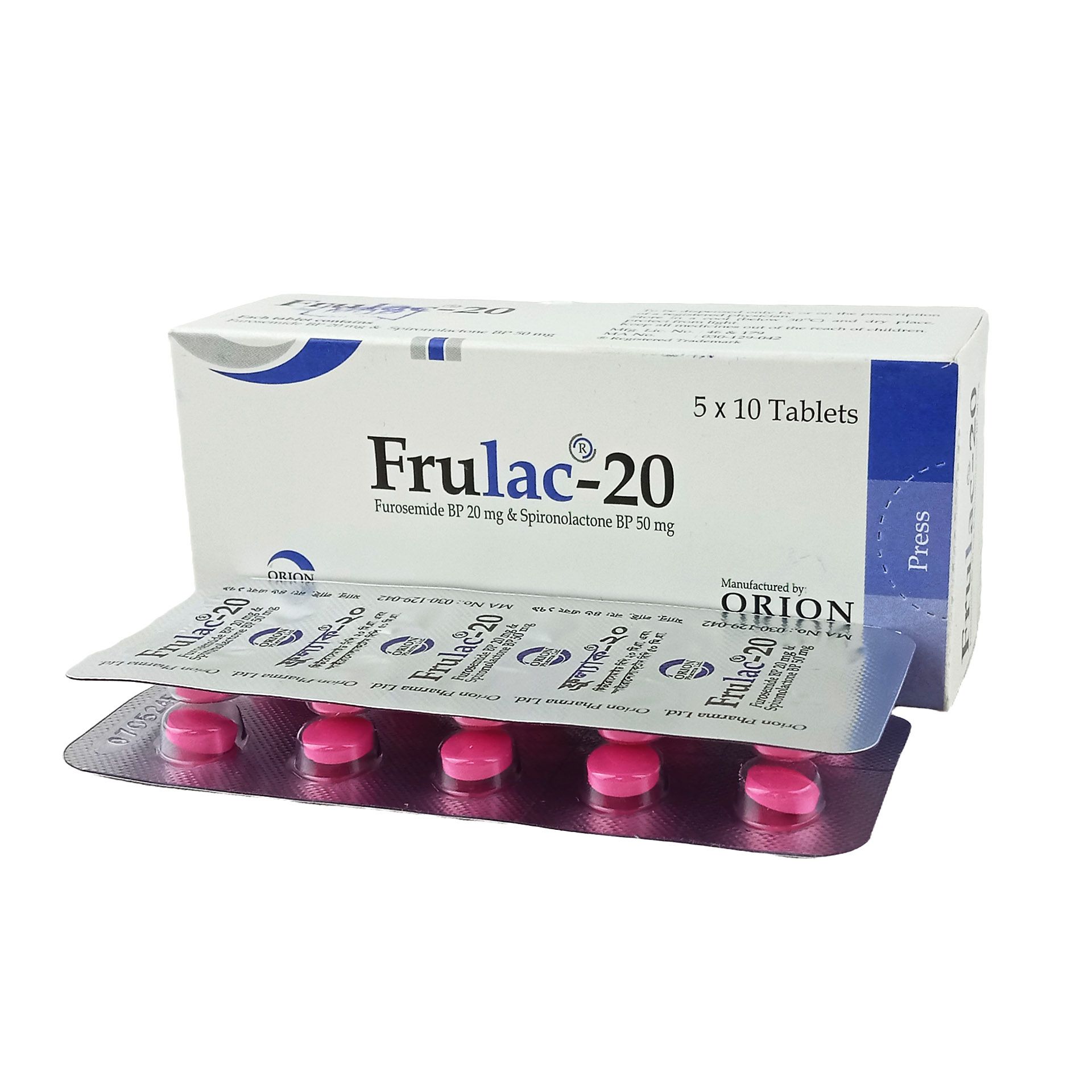 Frulac 20mg+50mg Tablet