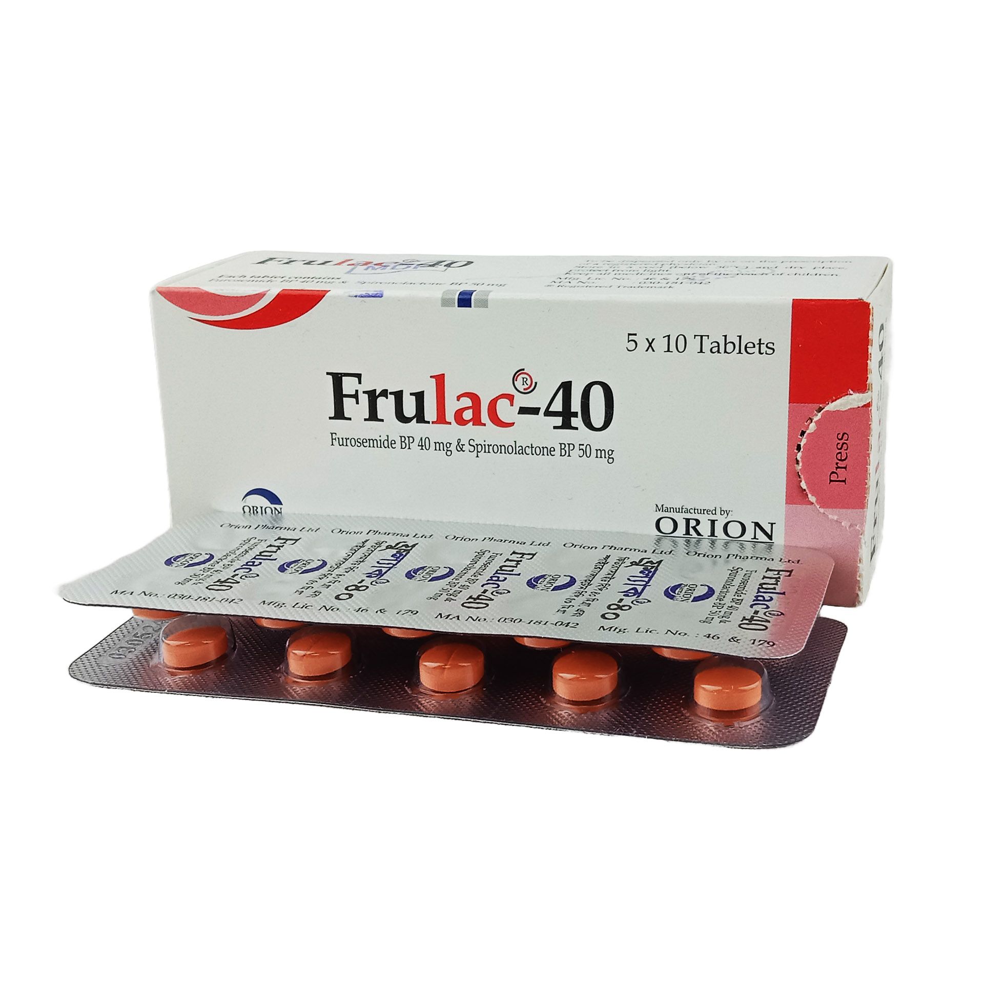 Frulac 40mg+50mg Tablet