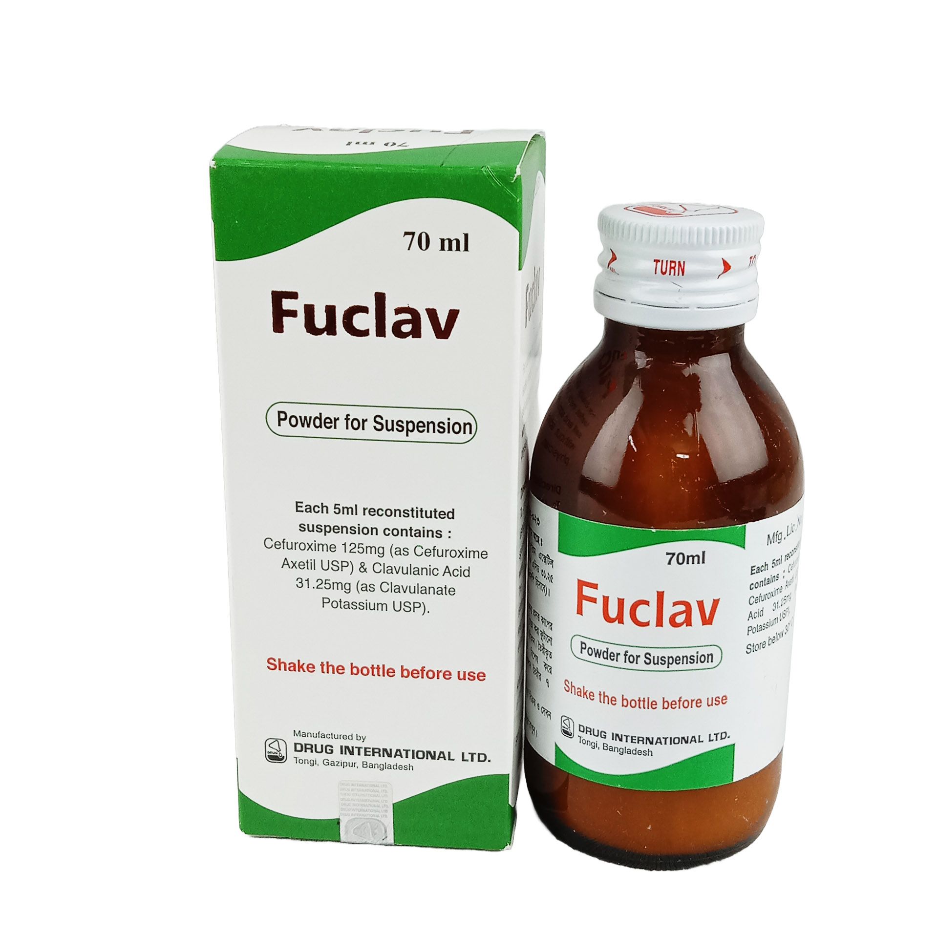 Fuclav 125mg+31.25mg/5ml Powder for Suspension