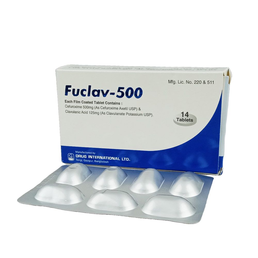 Fuclav 500mg+125mg Tablet