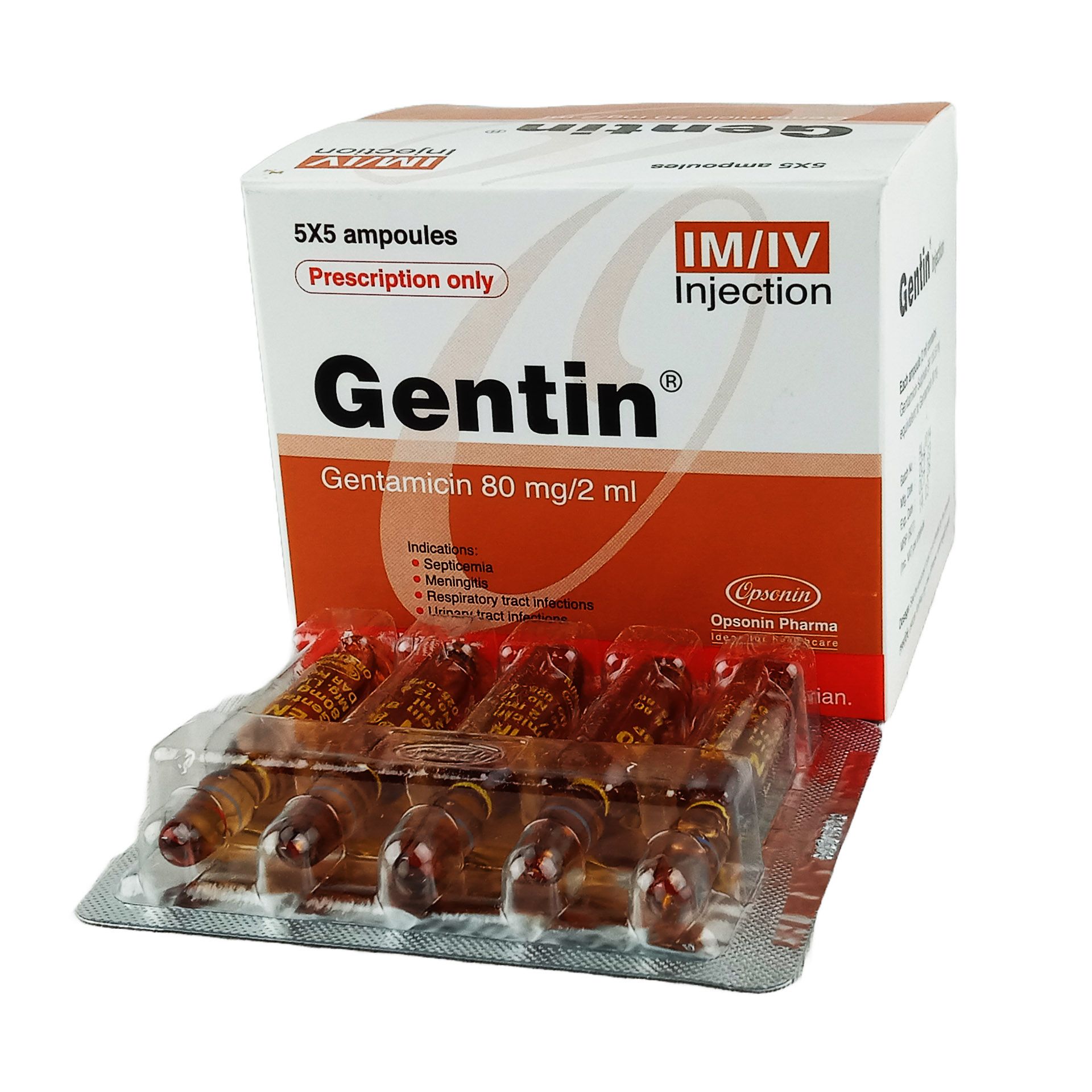 Gentin 80mg/2ml Injection