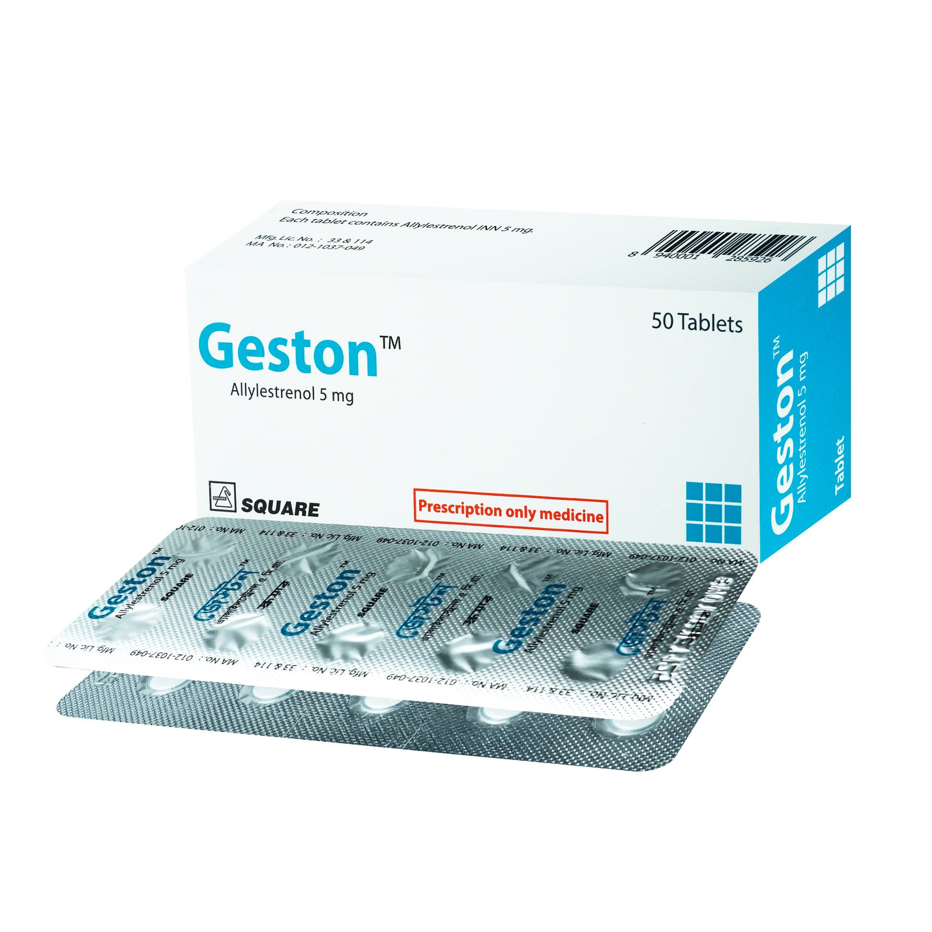 Geston 5mg Tablet - Arogga Online Pharmacy