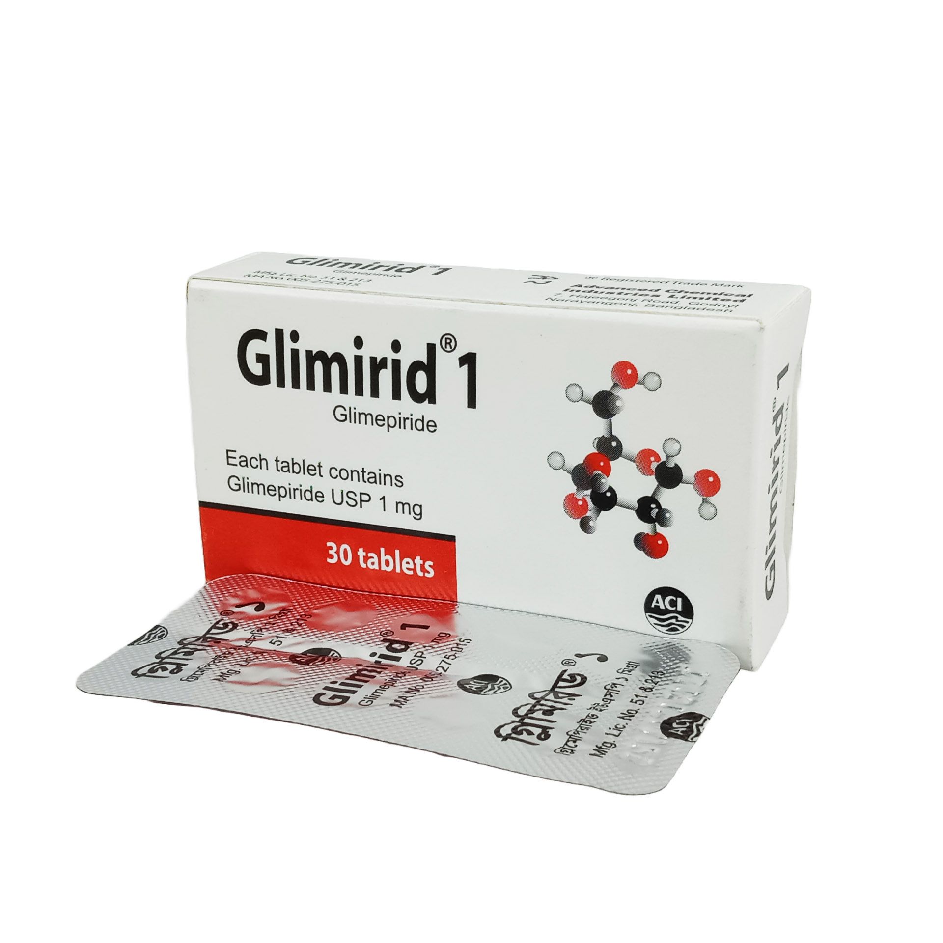 Glimirid 1mg Tablet