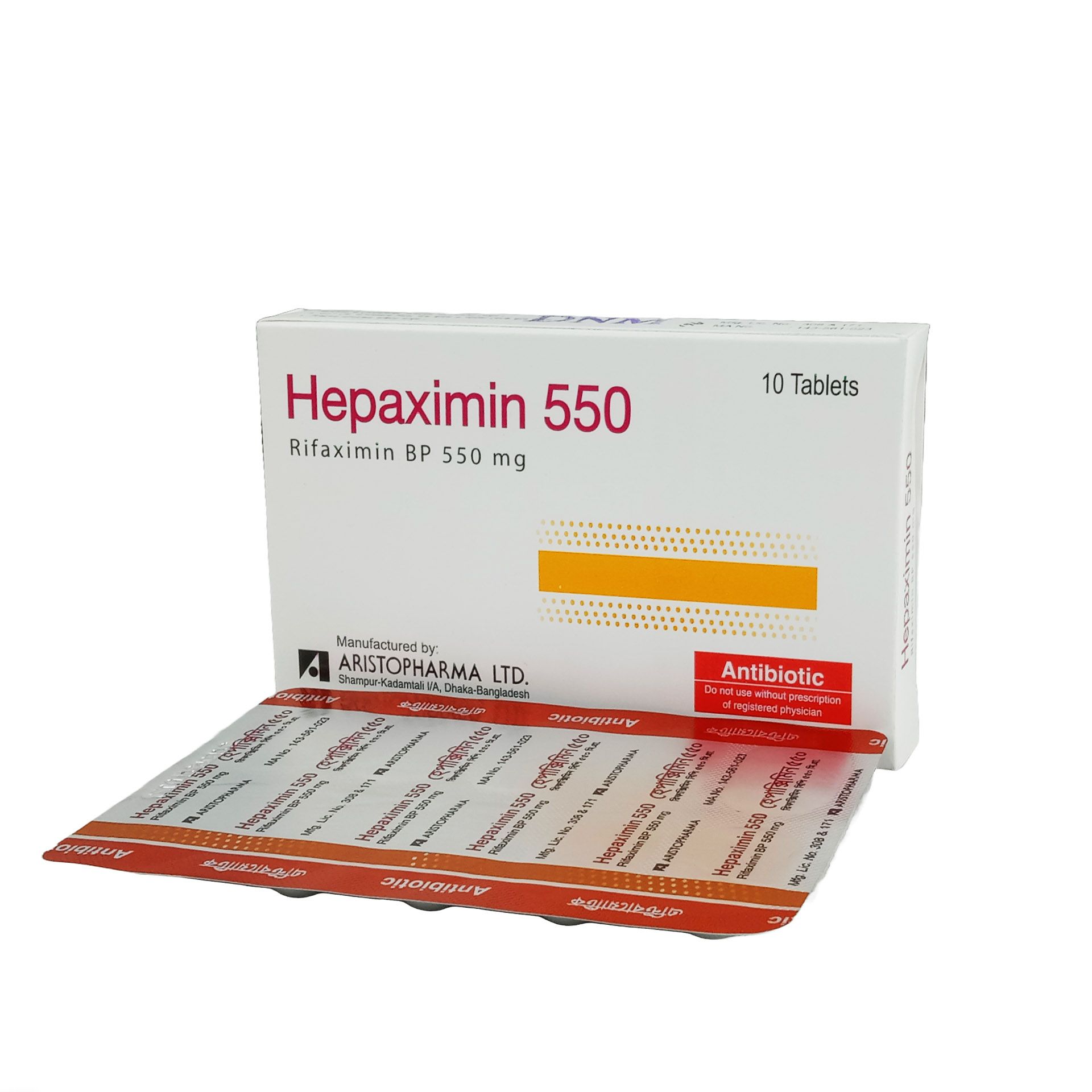 Hepaximin 550mg Tablet