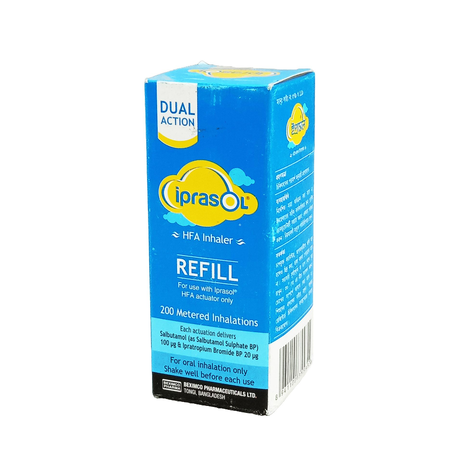 Iprasol Refill 20mcg+100mcg/puff Inhaler