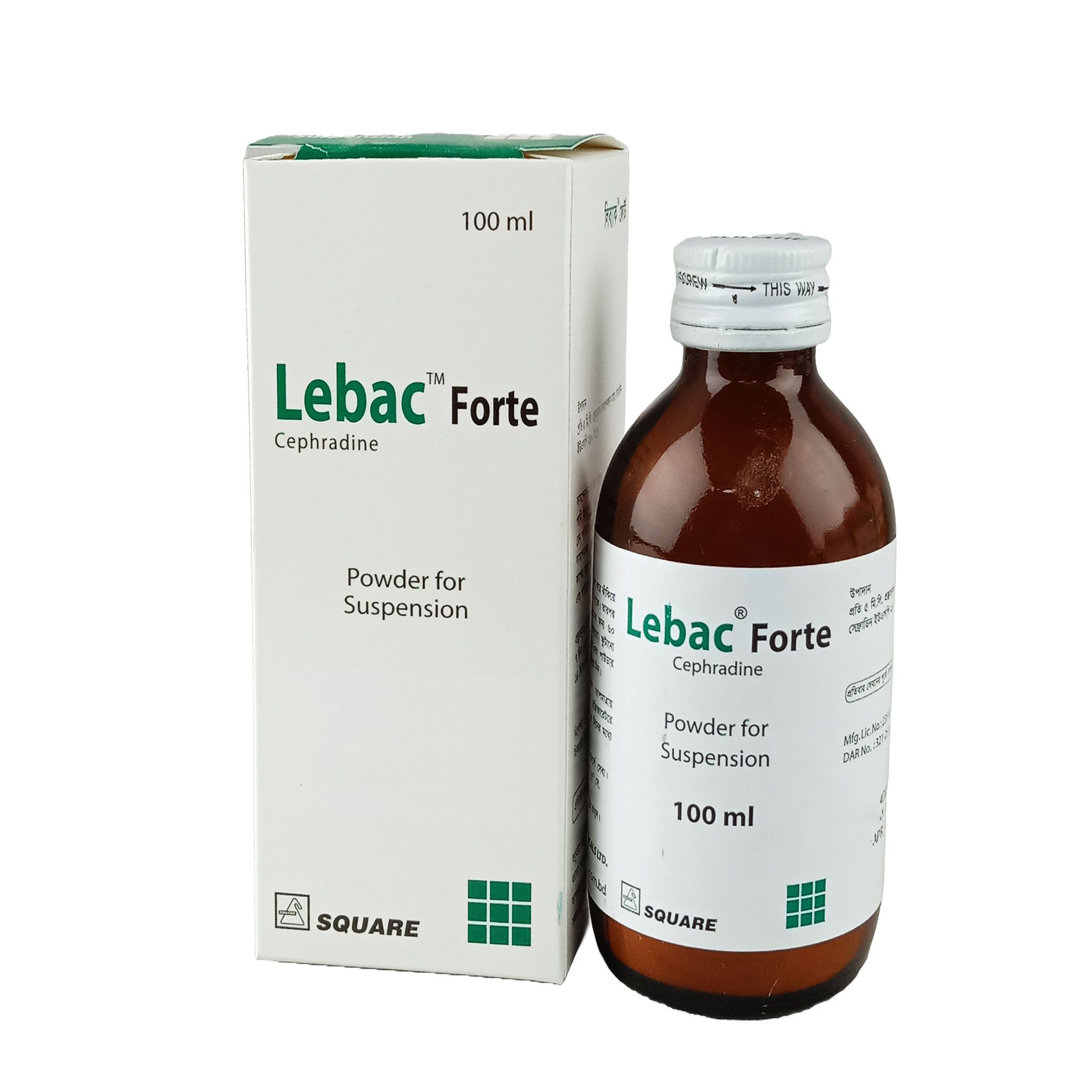 Lebac Forte 250mg/5ml Powder for Suspension