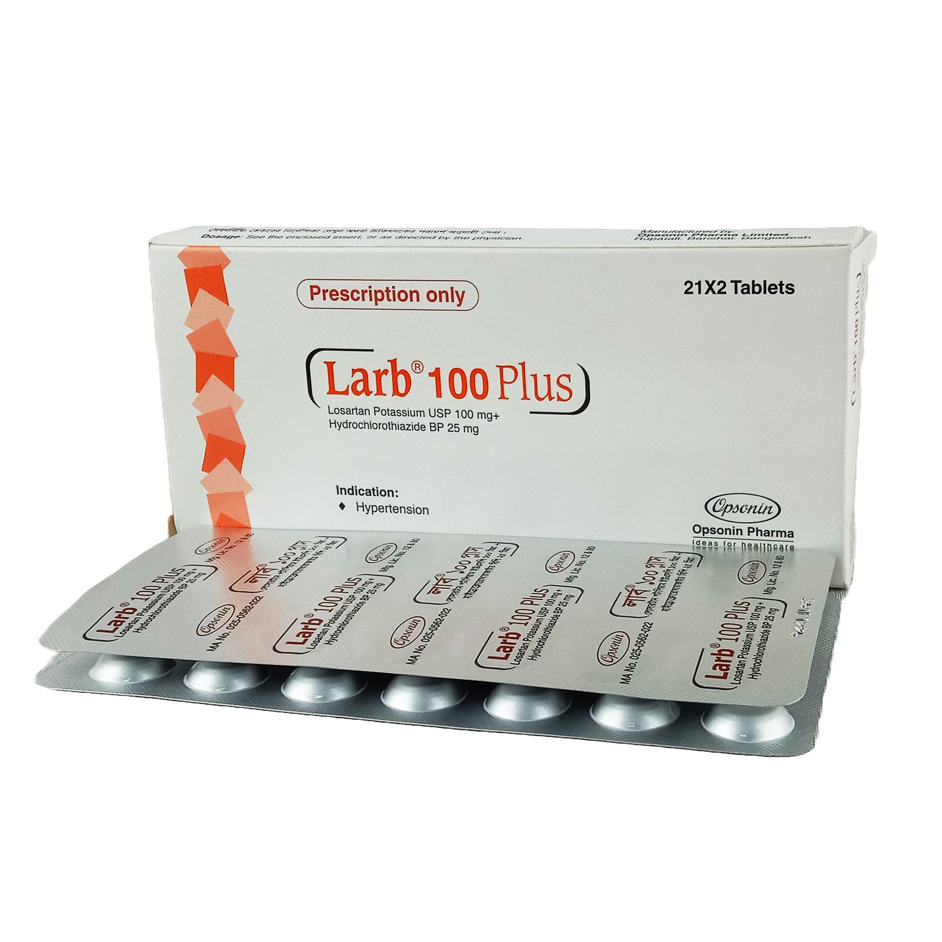 Larb Plus 100 25mg+100mg Tablet